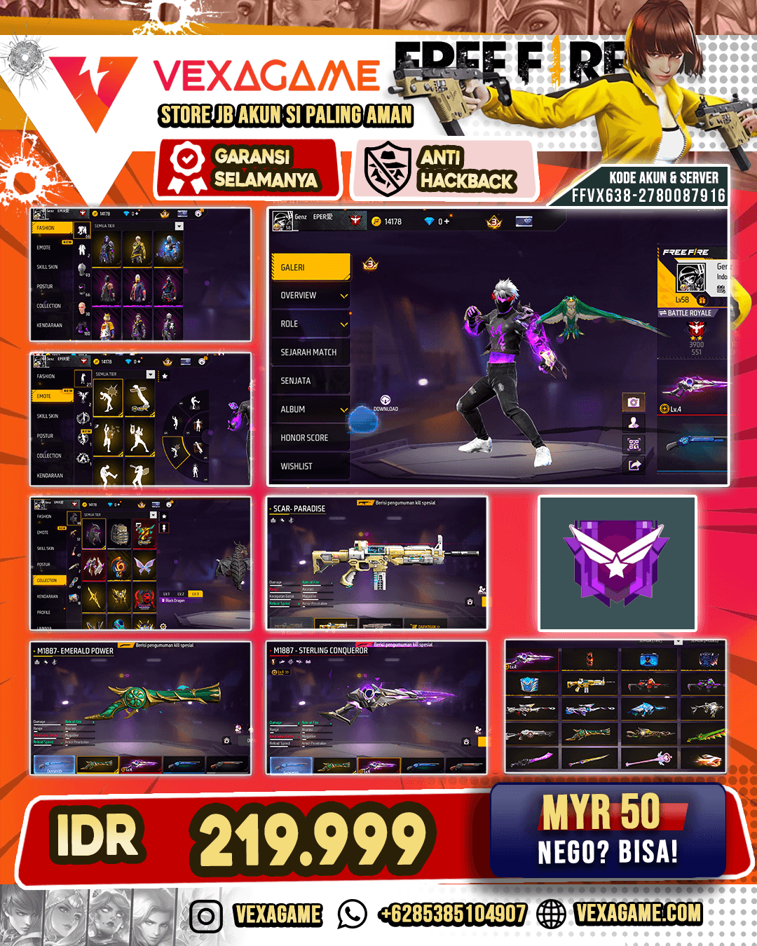 Backpack Sweet Heart Flutter | SCAR Paradise | SG Terompet | SG Sterling Conqueror Lv 4