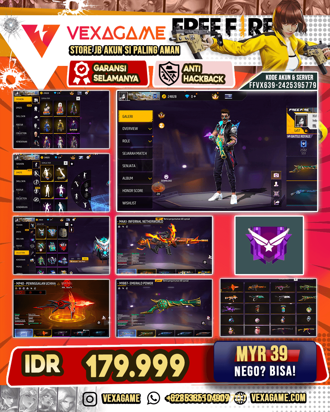 Bundle Orochimaru | Bundle Jiraiya | M4A1 Infernal Netherworld | GROZA Flames Enchanted | MP40 Peninggalan Uchiha | SG Panjang Zombie Attack | SG Terompet
