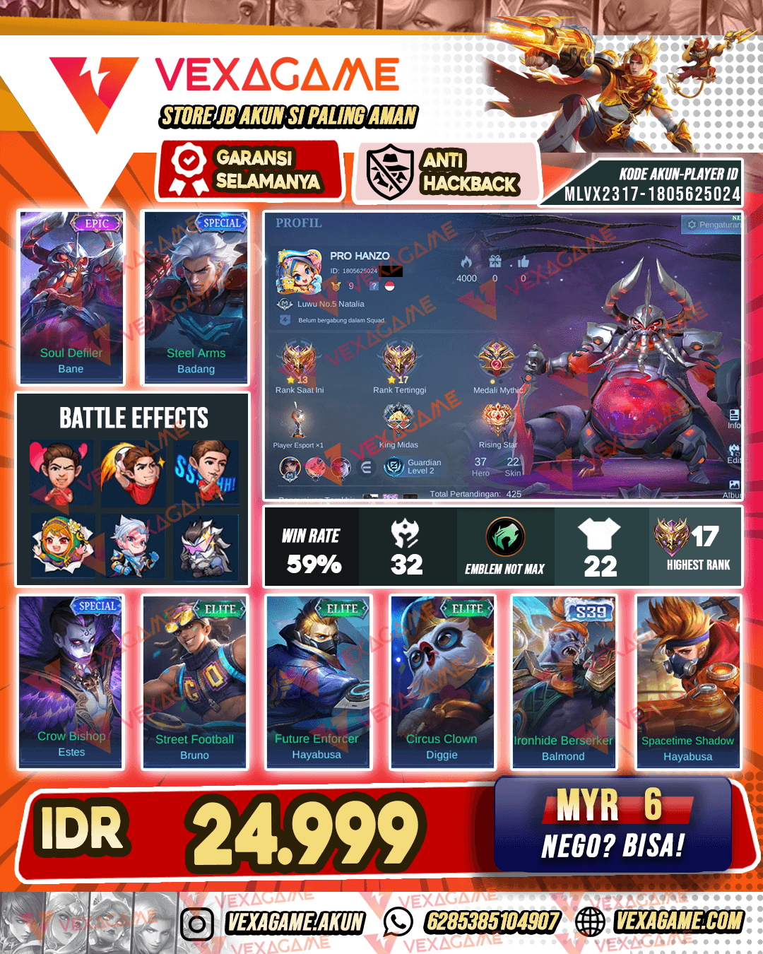 Akun murah