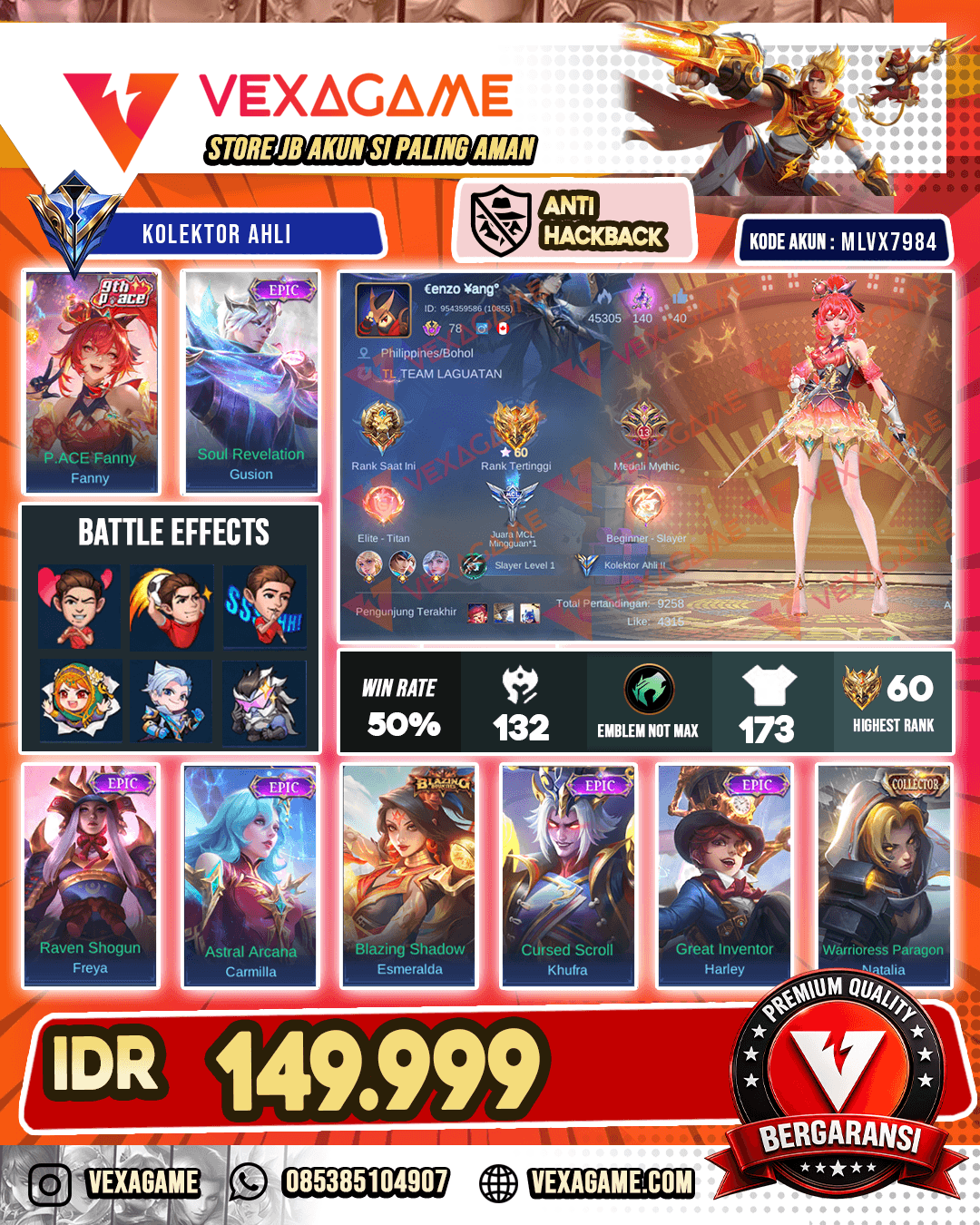 Fanny P Ace X Gusion Epic