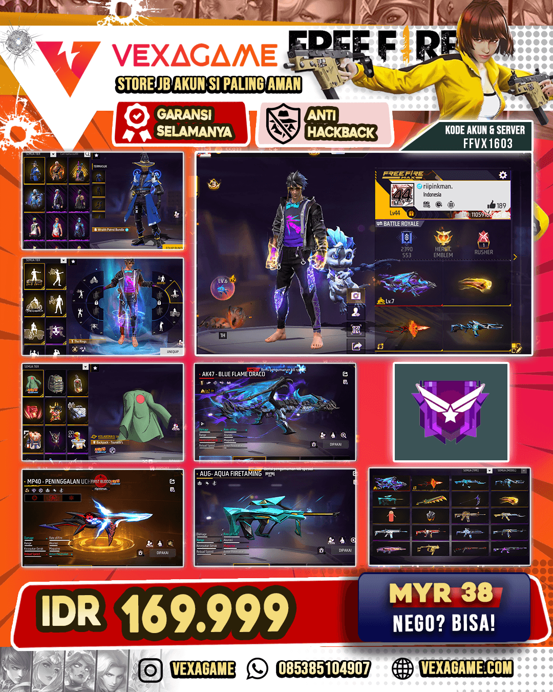 EVO MAX AK47 | MP40 PENGINGGALAN UCHIHA | SENJATA ANIMASI ON | CN ON | VAULT 60++