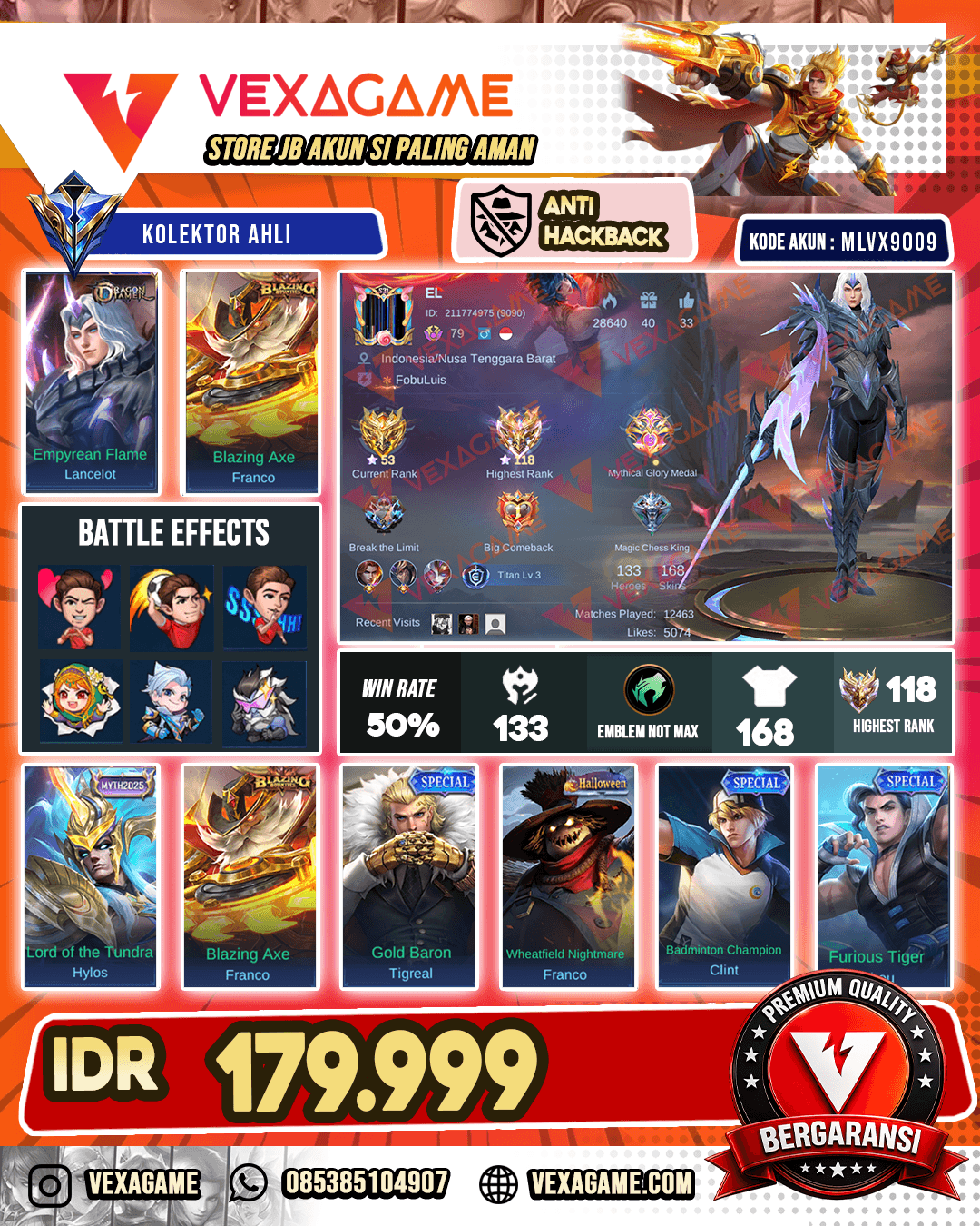 Lancelot Dragon Tamer | Franco Blazing | EX Immortal