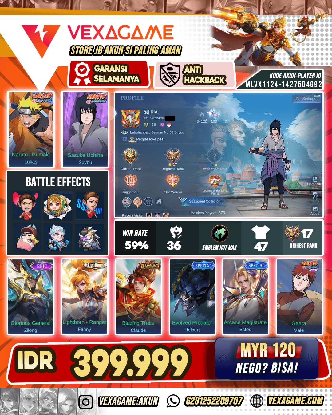 Naruto X Sasuke Uchiha
