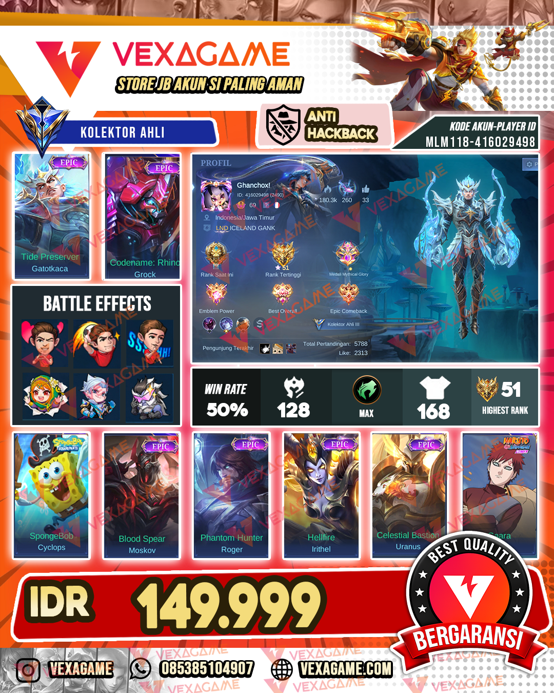 Gatotkaca Epic | Grock Epic | Uranus Epic | Emblem Max