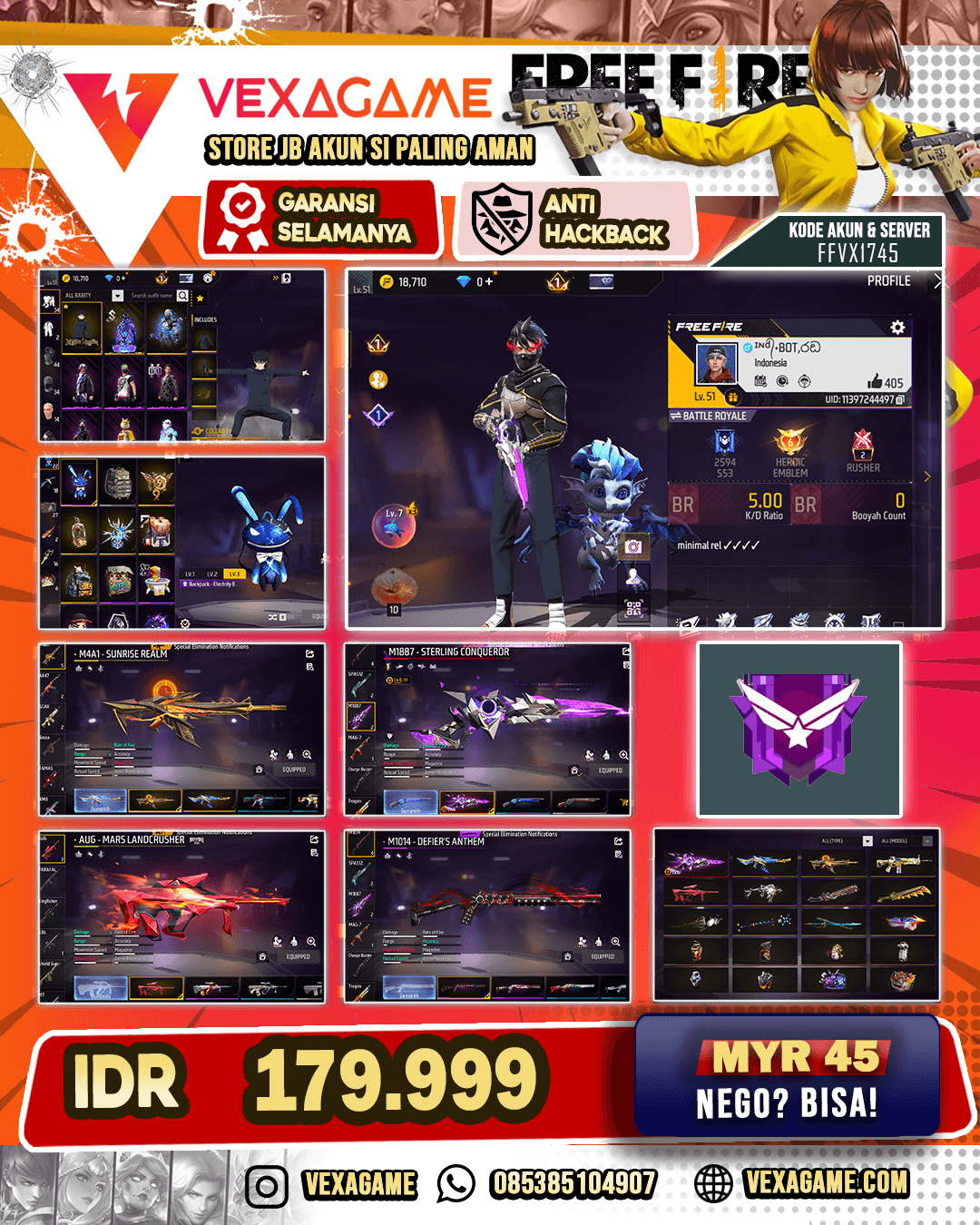 BUNDLE MEGUMI | BUNDLE GALACTIC BUNNY | M4A1 SUNRISE REALM | SG2 EVO LV.6