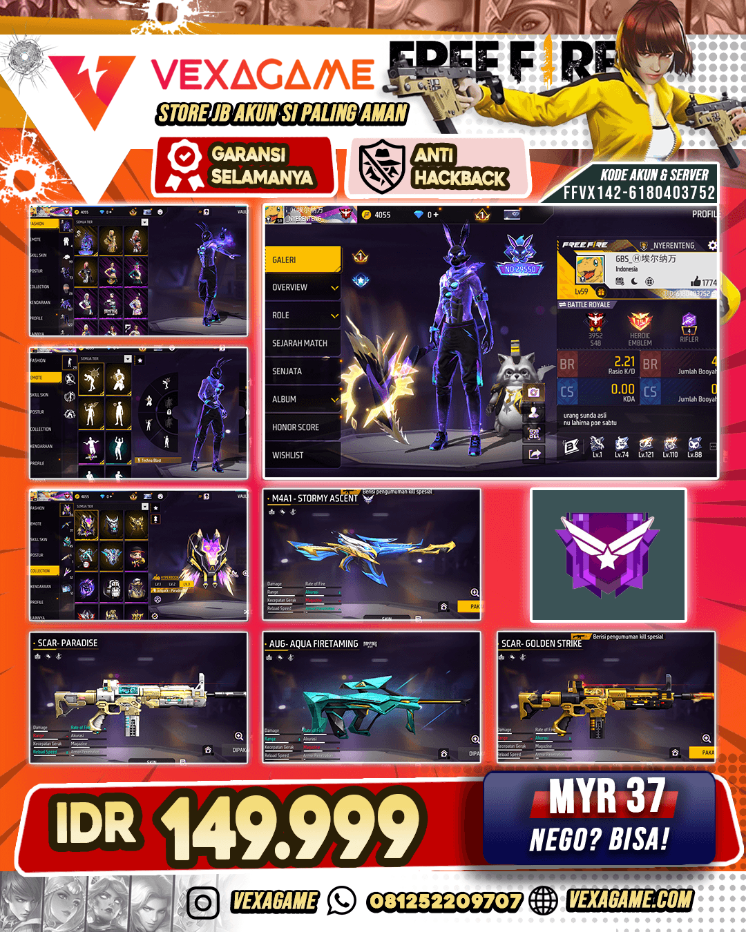 Galactic Bunny Bundle | M4AI Stormy Ascent | SG Defier's Anthem | AUG Aqua Firetaming