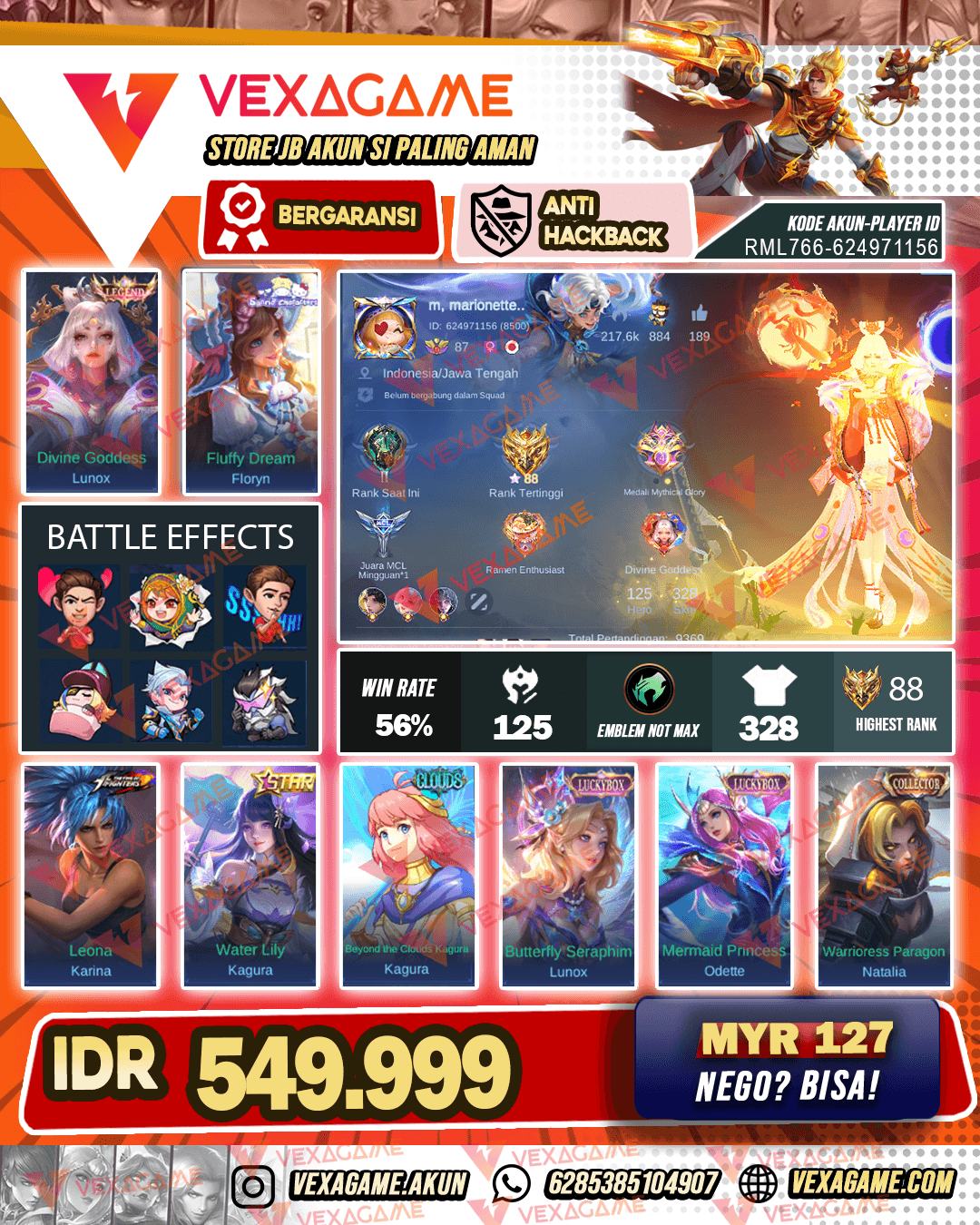 User Mage | Lunox -3 Skin Lengkap | 7 Zodiac