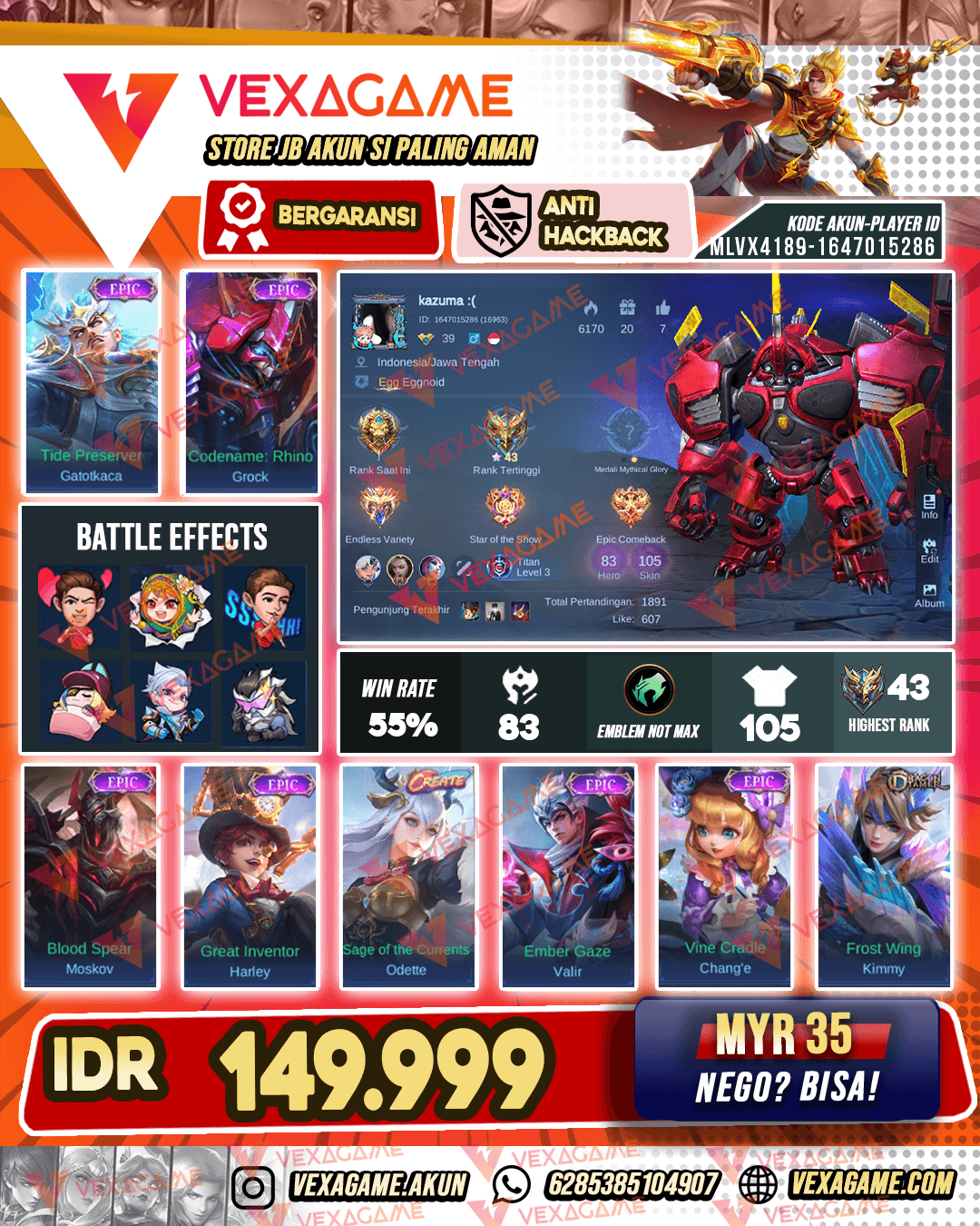 Grock Epic | Gatotkaca Epic