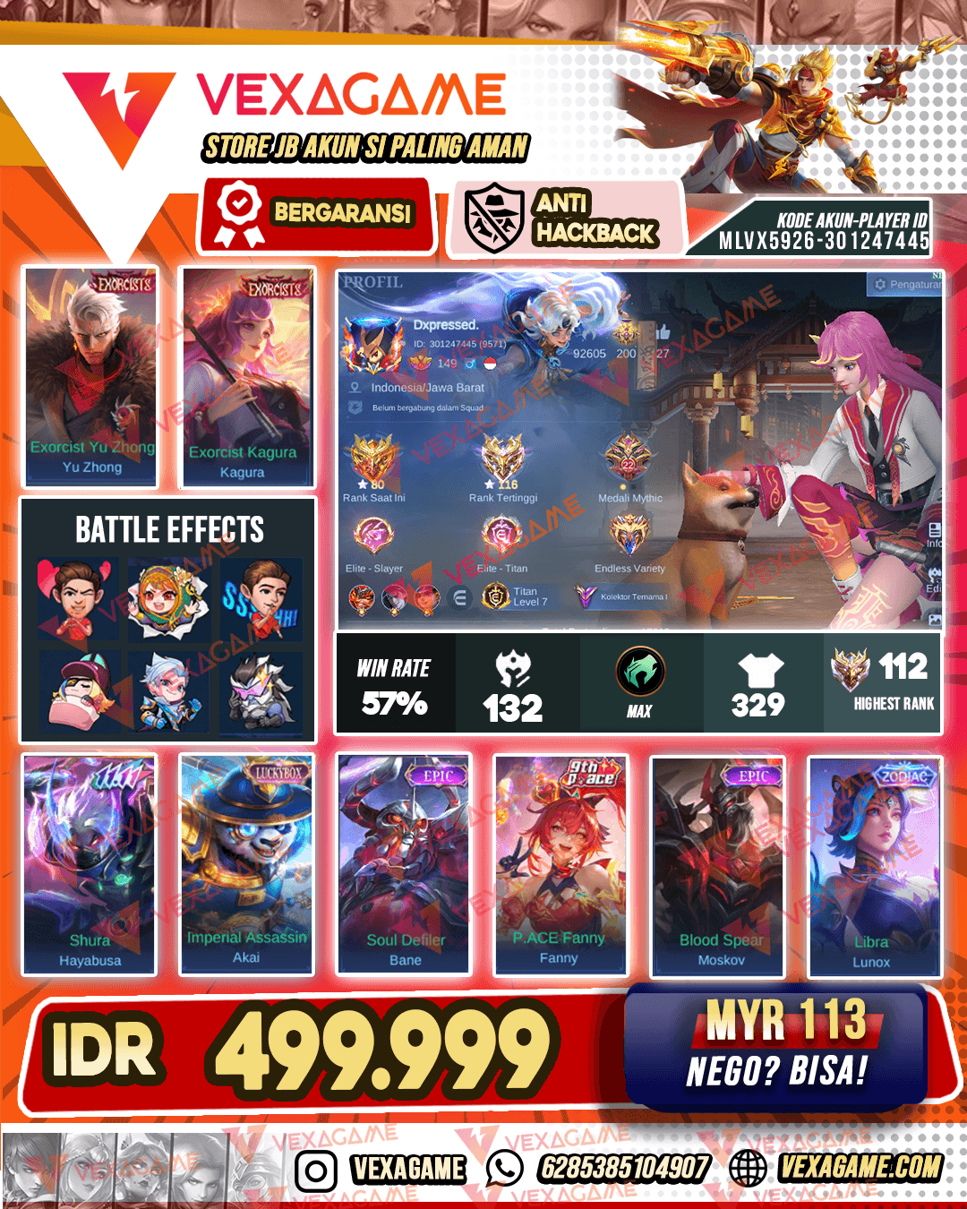 Kagura & Yuzong Exorcist | Hayabusa 11.11 | Emblem & Hero Max | Ex imo