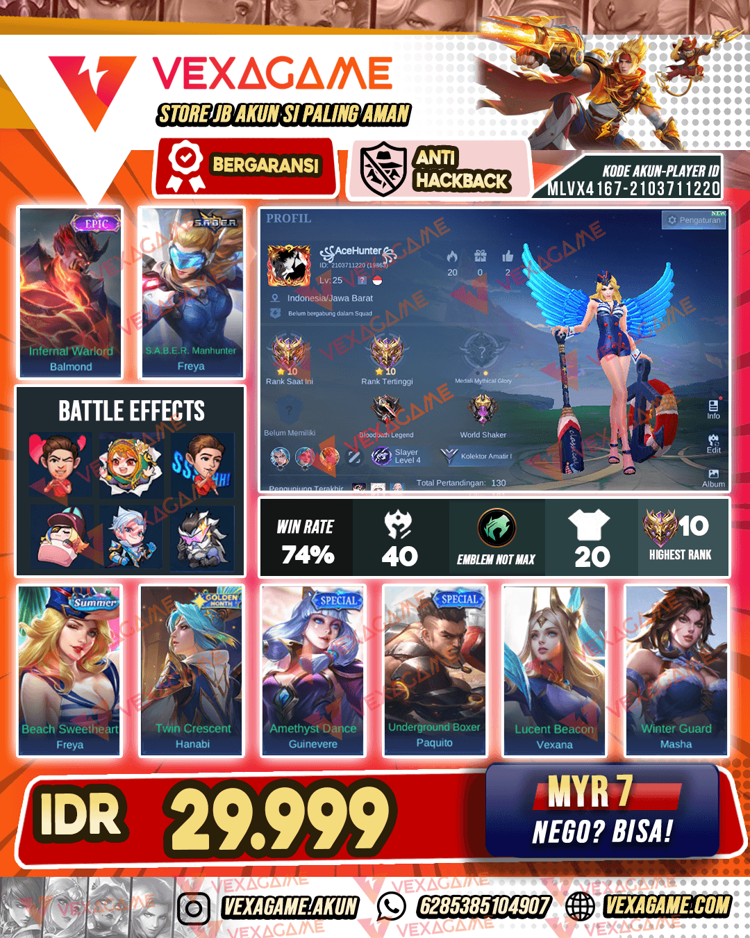 Akun Murah Harga Pelajar Banget