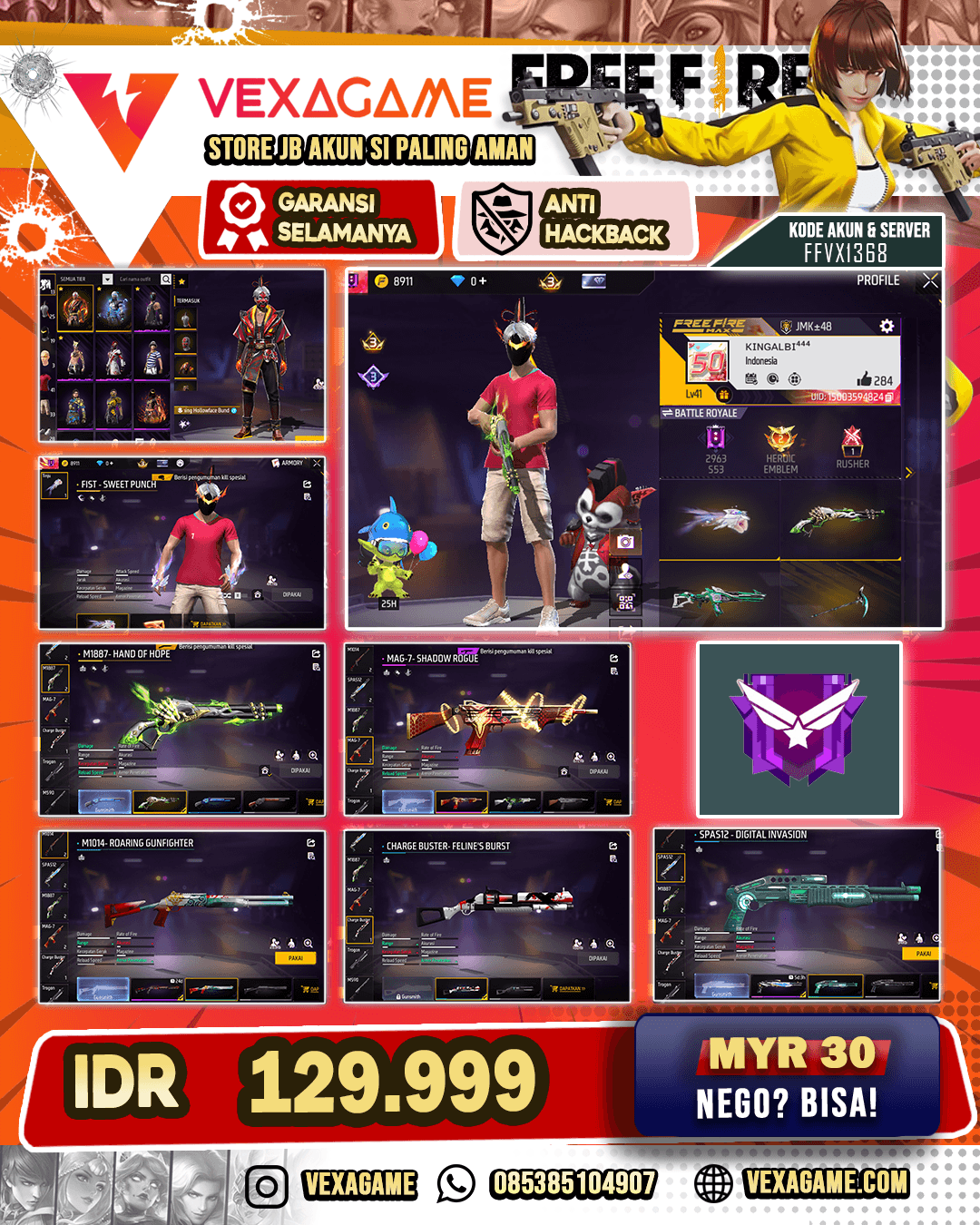 SG LUMUT | SG SHADOW ROGUE | VAULT 40++