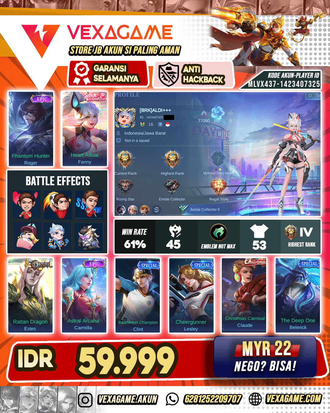 Akun MLBB Murah Meriah