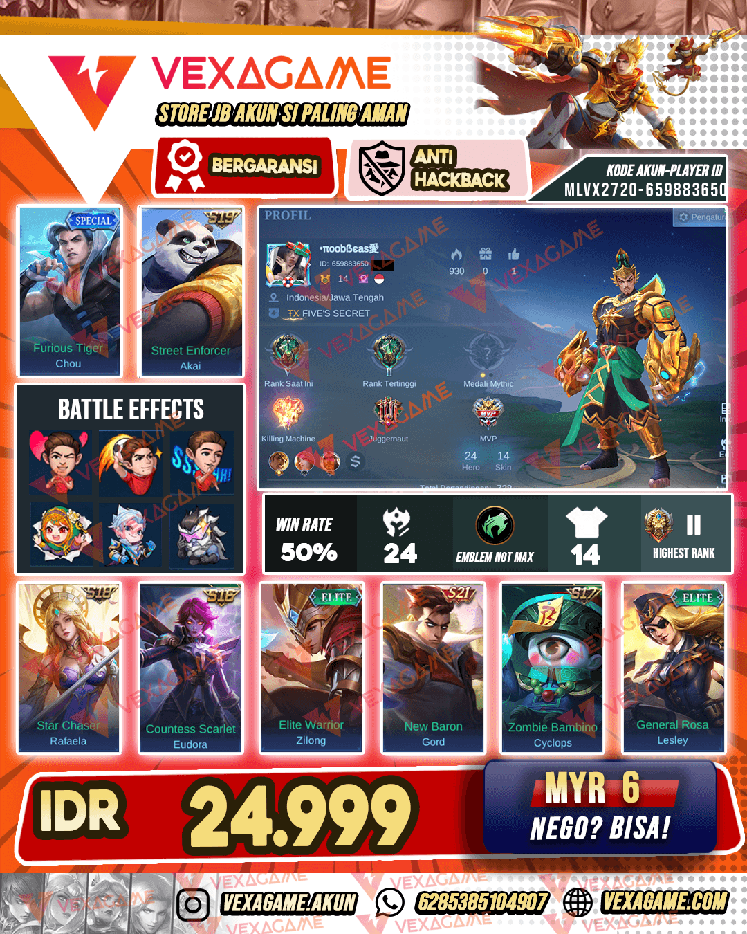 Akun murah harga terjangkau