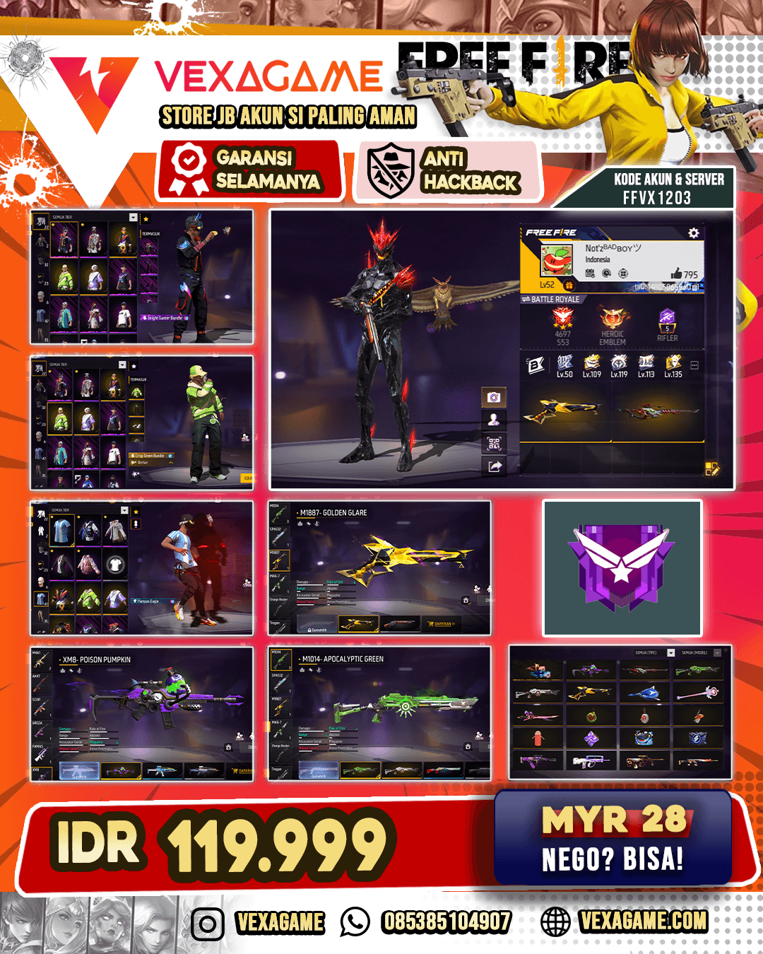 SG Golden | SG Panjang Incubator | XM8 Incubator | Vault Otw 50