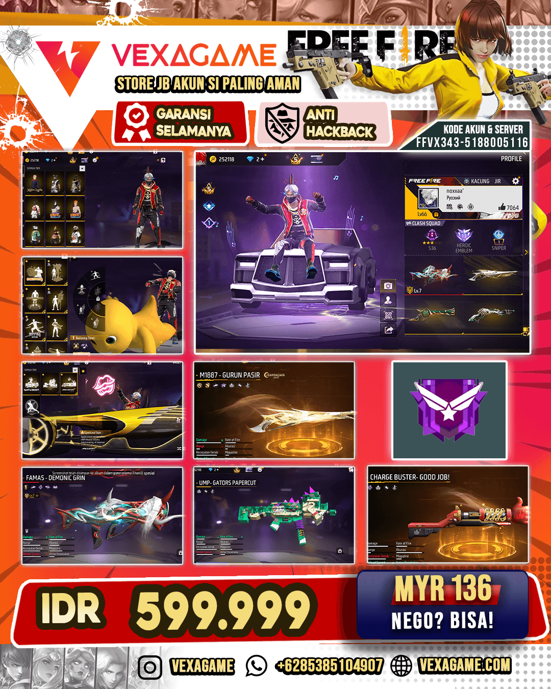 EVO MAX 1 | SG 6 Rasa | Vault TW 600 FULL Mewah GAGAH