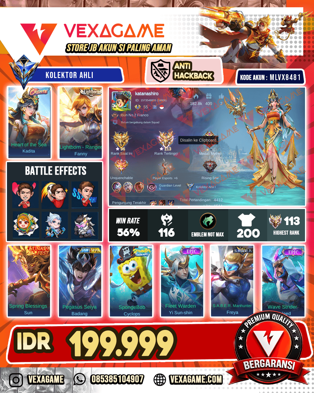 Kadita Create X Fanny Lightborn | Ex Immortal