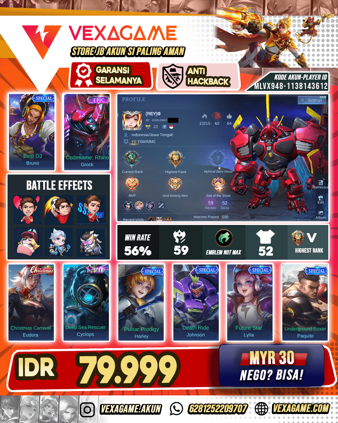 Grock Epic Akun Hemat