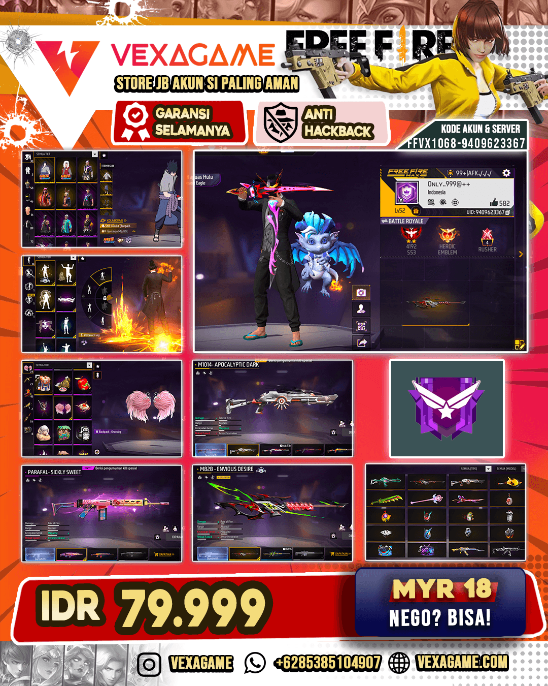 SG PANJANG INCUBATOR | AN94 INCUBATOR | BUNDLE SASUKE | BUNDLE JIRAYA | VAULT OTW 100