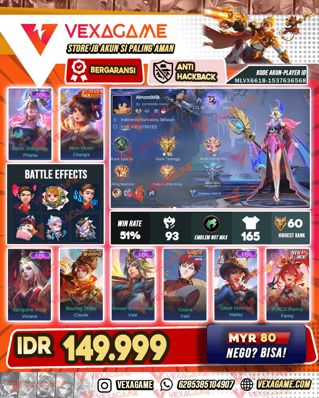 Pharsa Epic | Vexana Epic | Change Lunar FEST