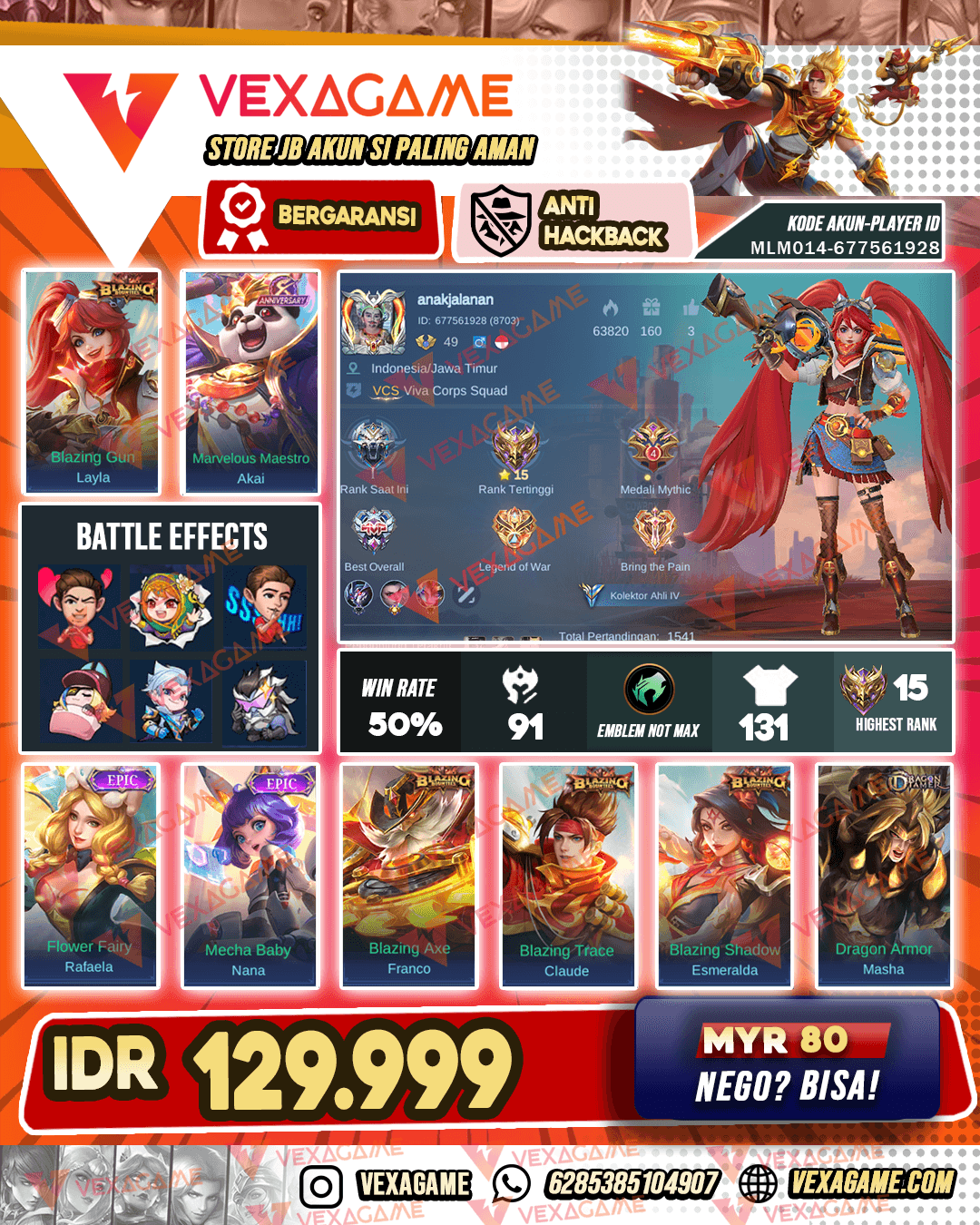 Layla Blazing | Franco Blazing | Hanabi Venom
