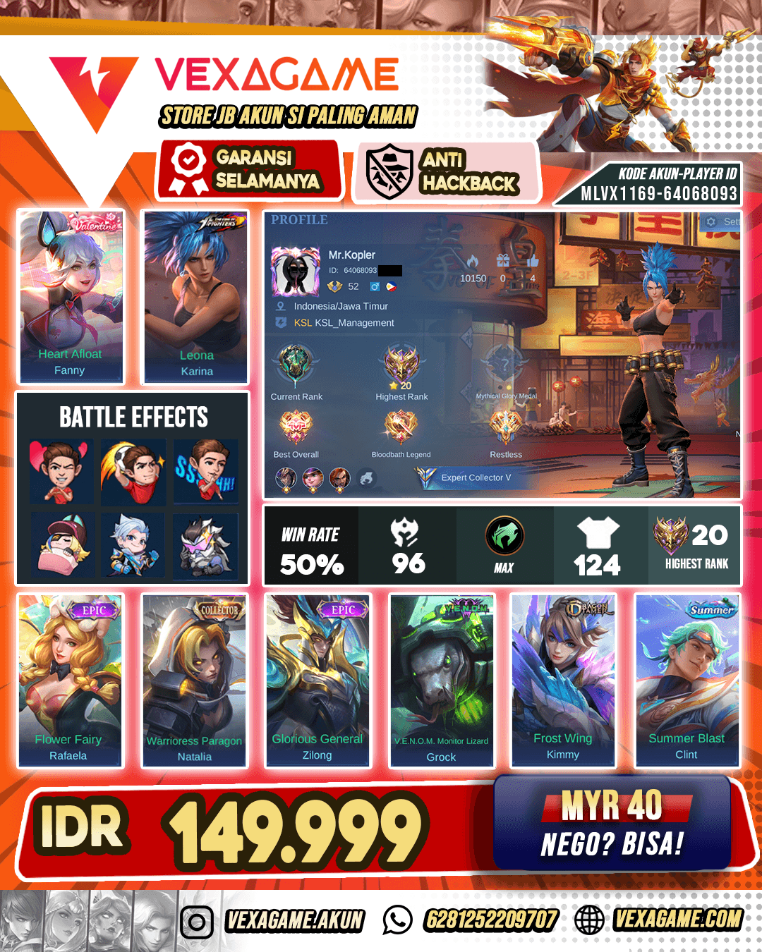 Karina KoF Murah