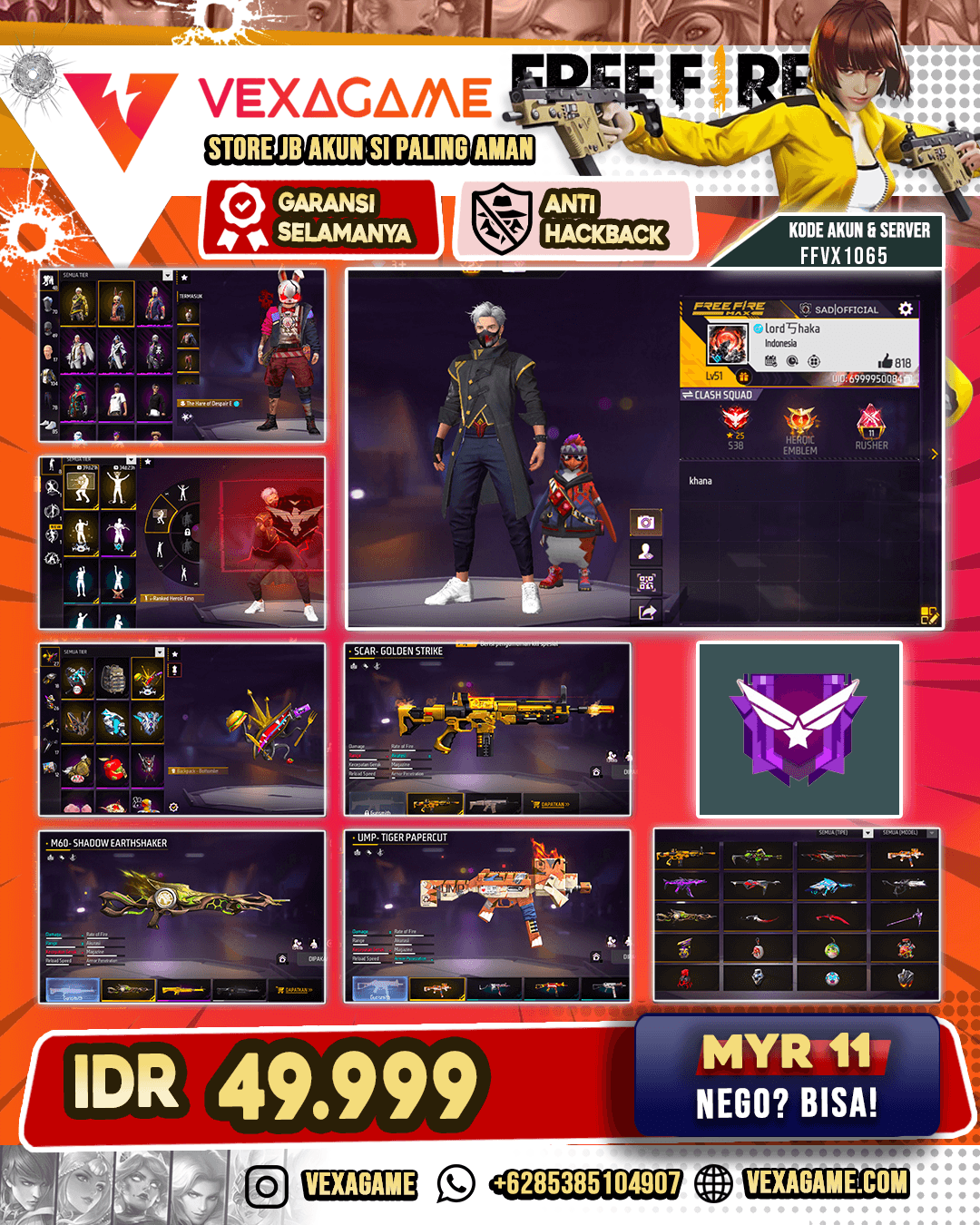 SCAR GOLDEN | UMP INCUBATOR | M60 INCUBATOR | VAULT 100+
