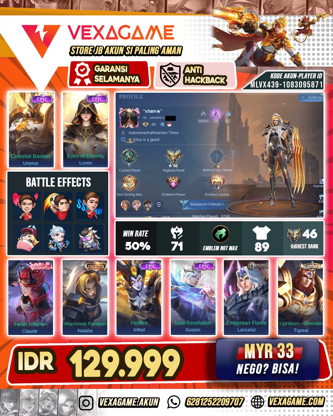Akun MLBB Murah Banget