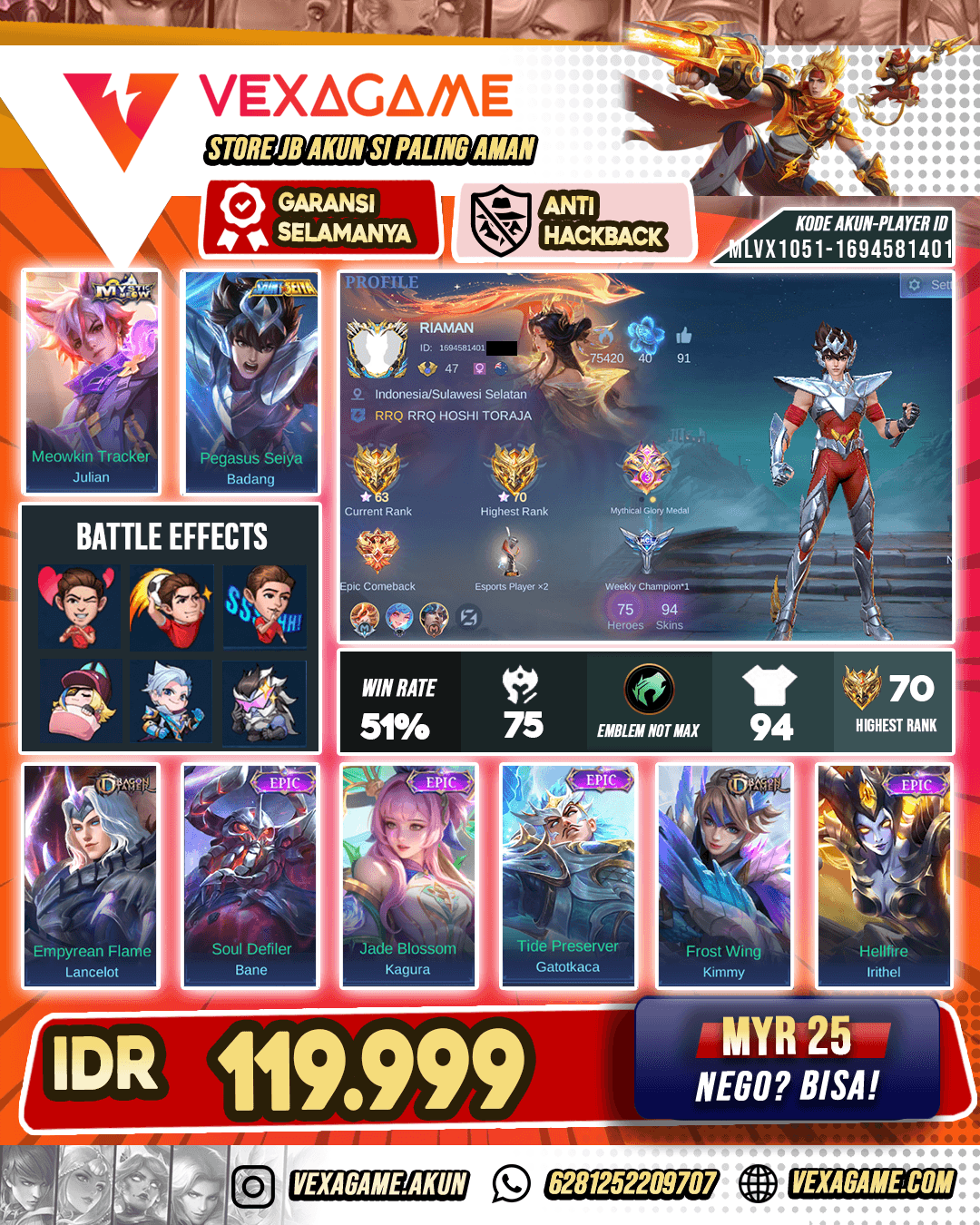 Badang Saint Seiye Murah