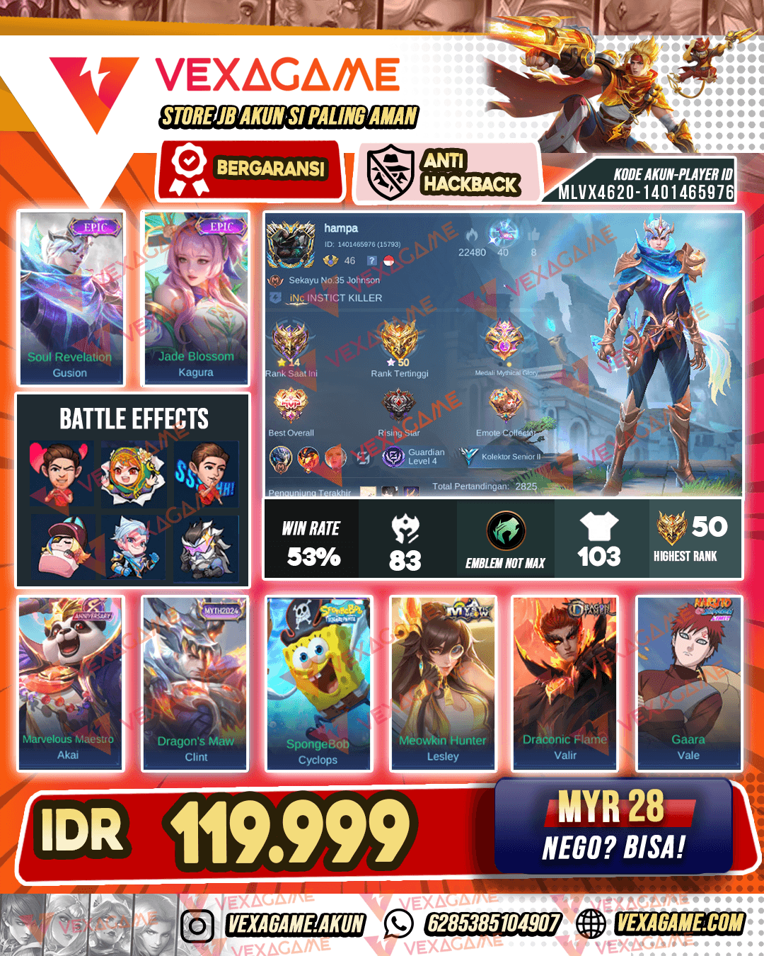 Gusion Epic | Kagura Epic