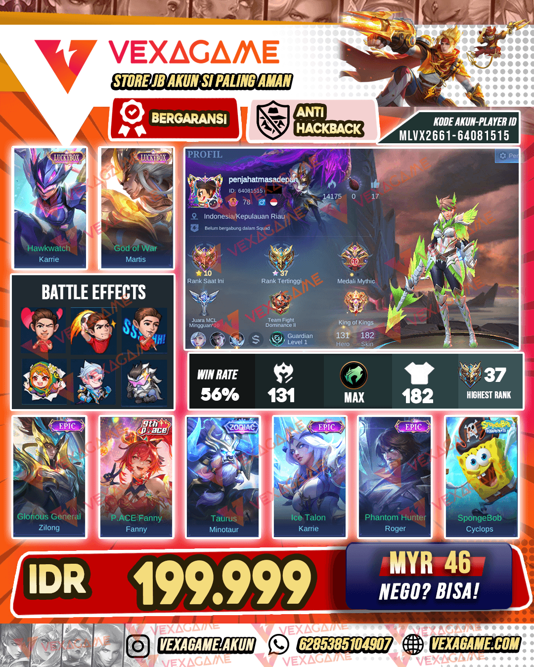 Karrie Luckybox X Martis Luckybox ~ Emblem MAX & Hero MAX