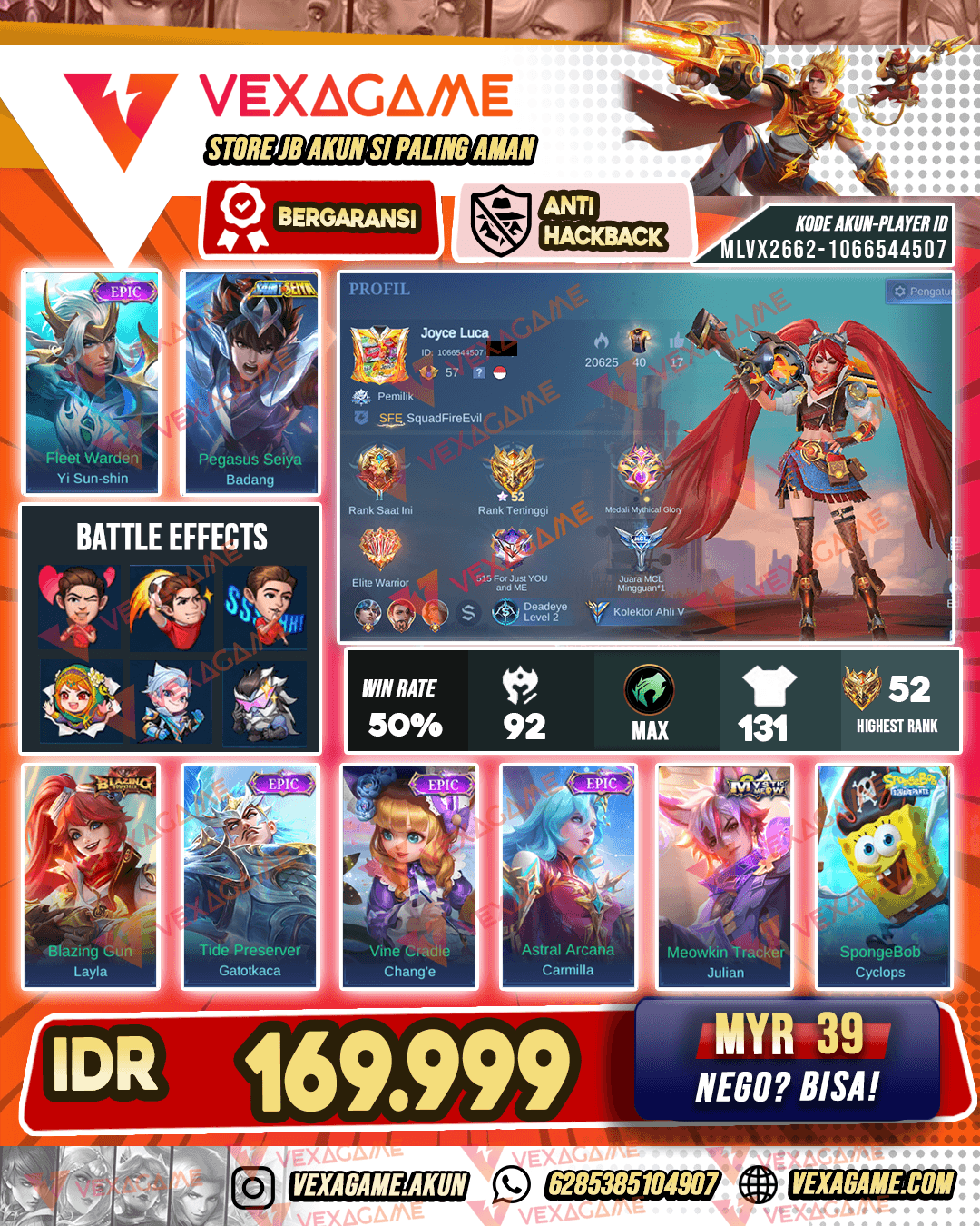 Yi Sun Shin  Epic X Badang Saint Seiya ~ Emblem MAX