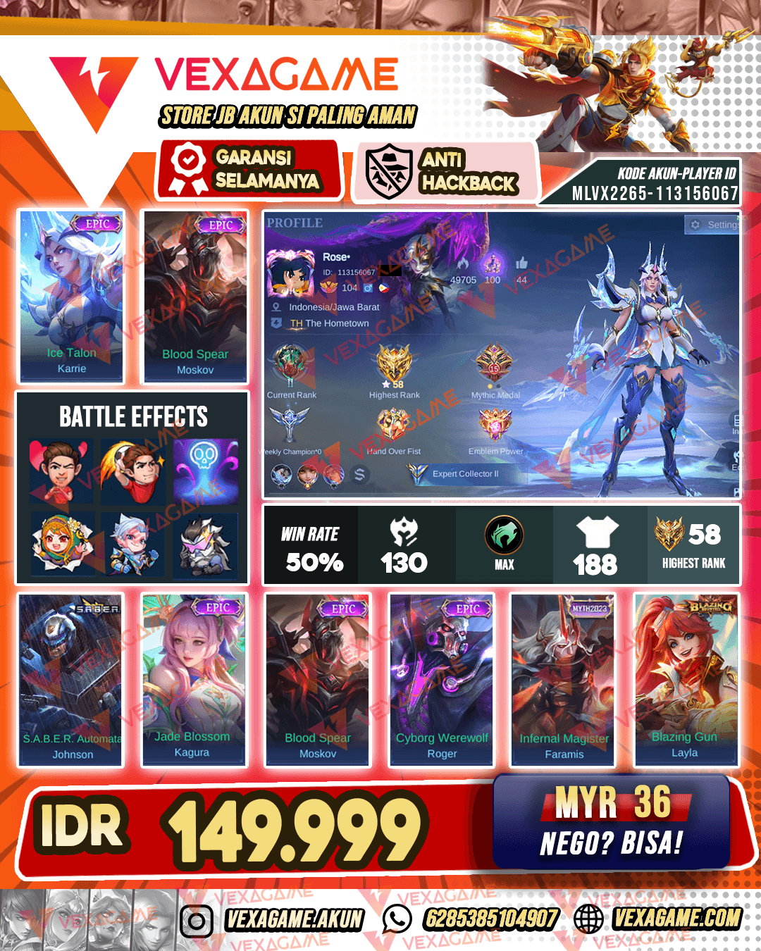 Karrie Epic X Kagura Epic | Emblem MAX & Hero MAX