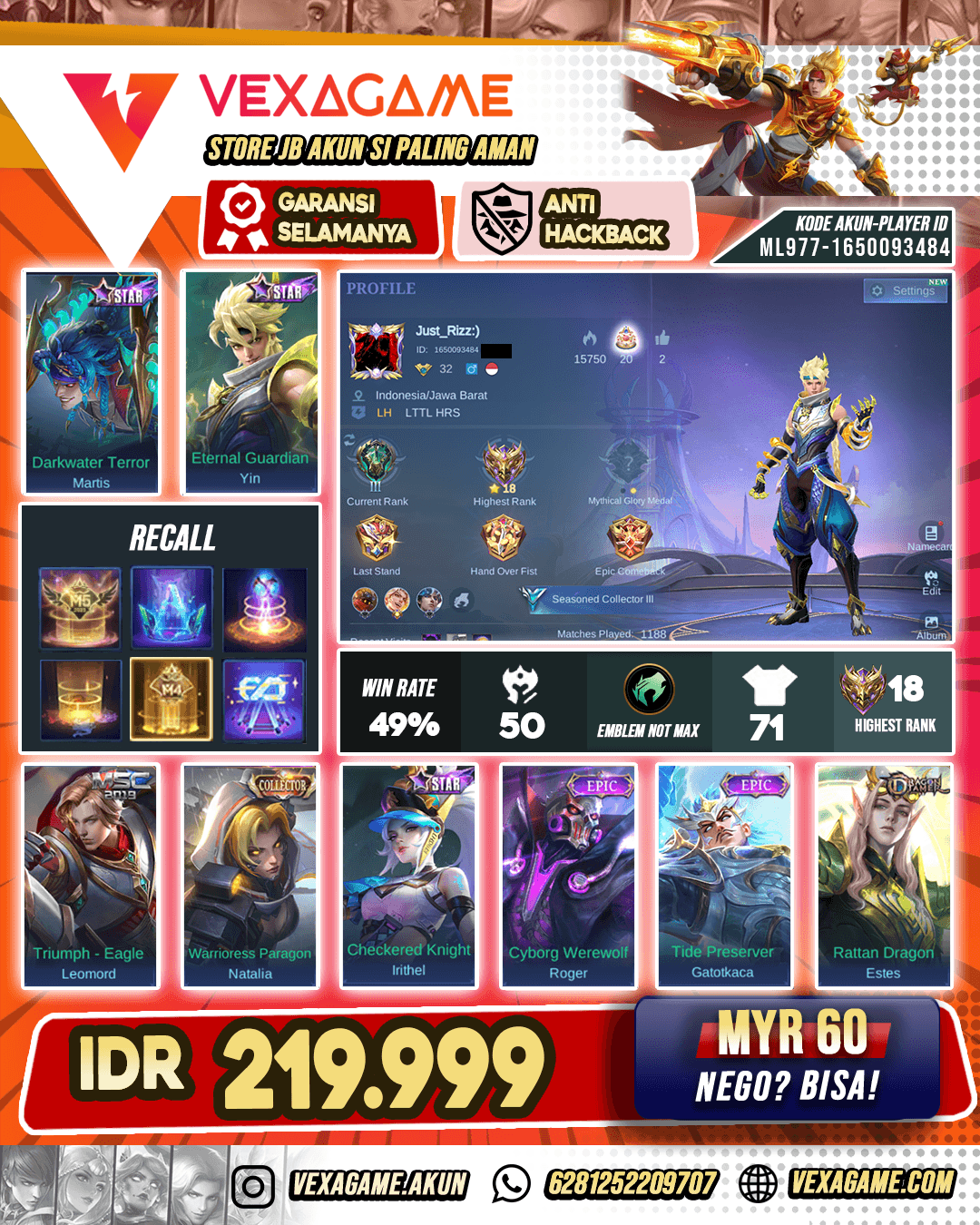 Yin Starlight Murah