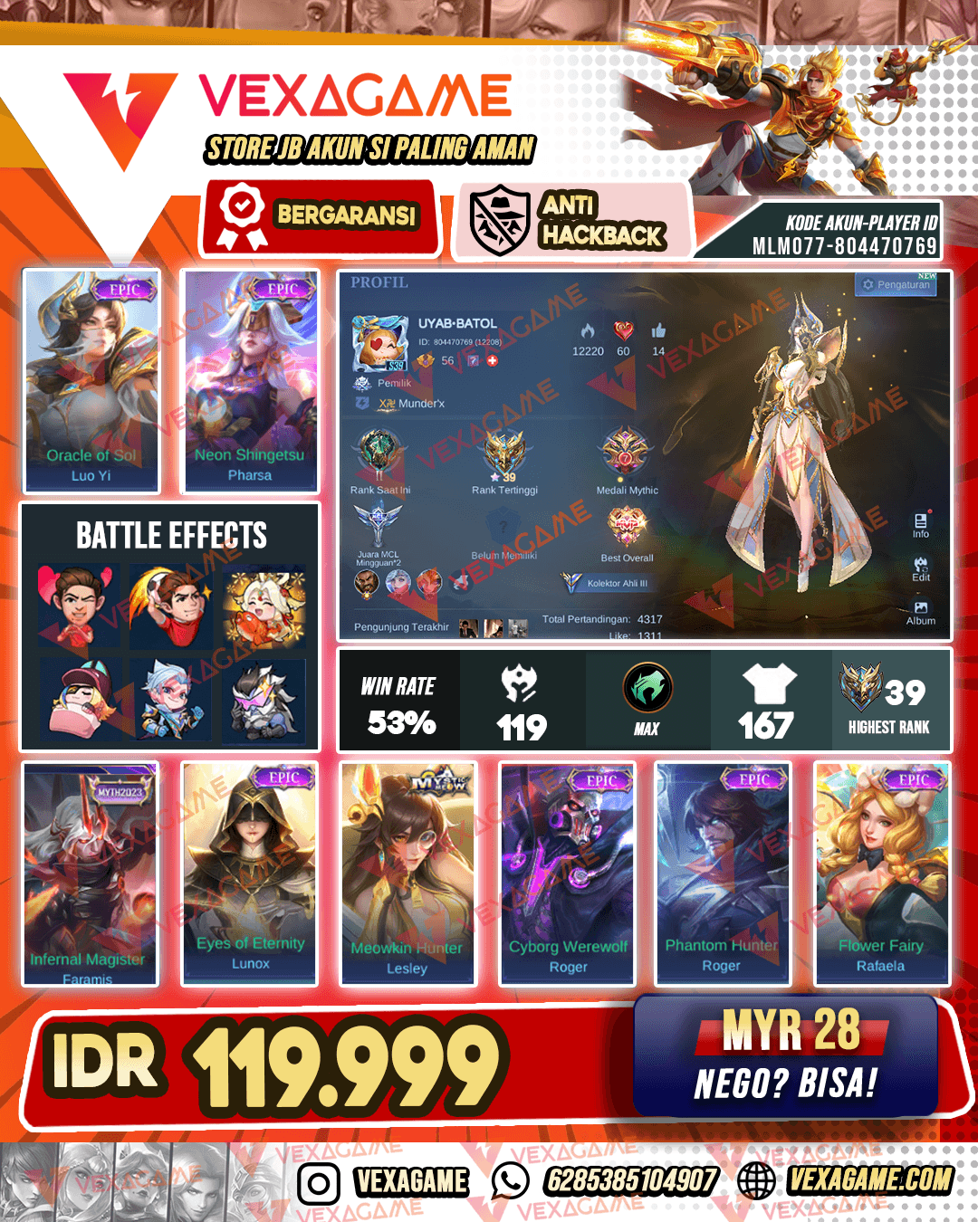 Luo Yi Epic X Pharsa Epic | Emblem MAX