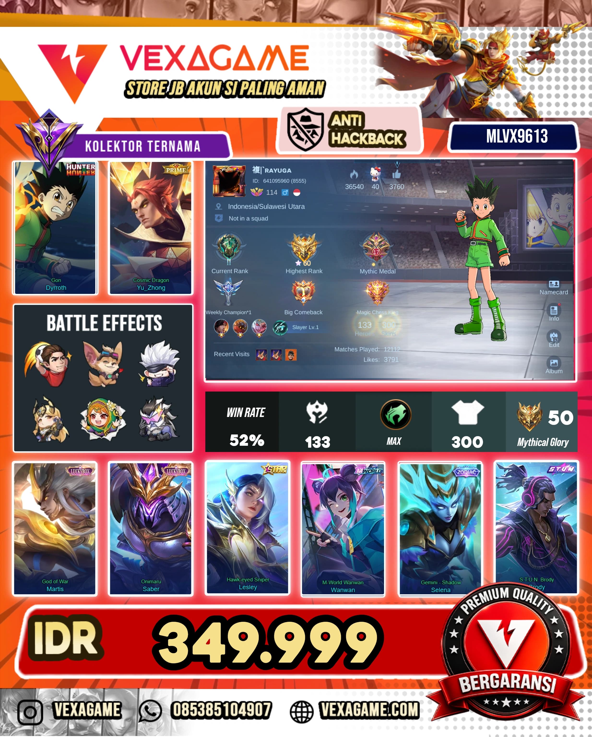 Dyroth Hunter X Hunter | Lesley Annualstar | Yuzhong Prime | 2 Luckybox