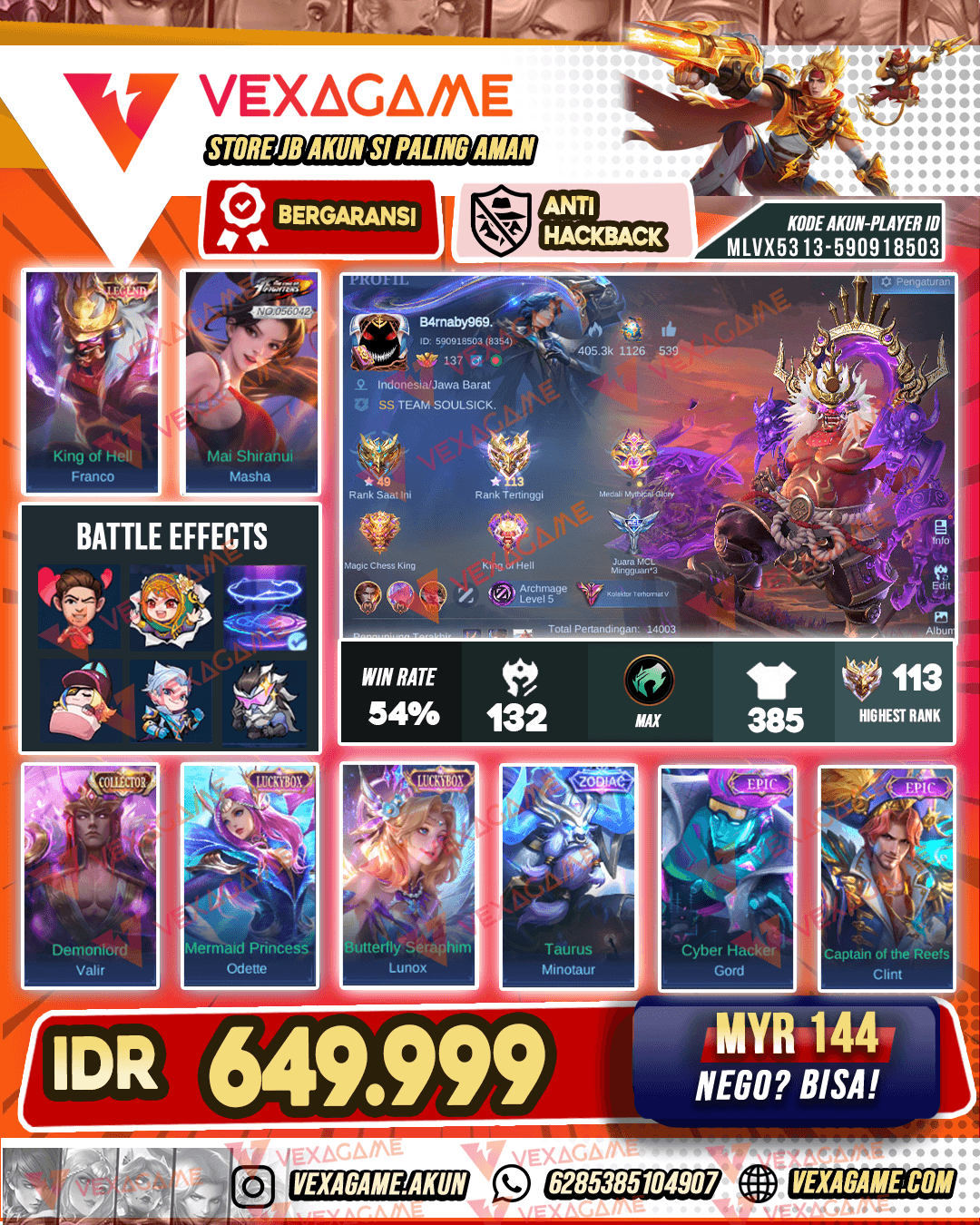 Franco Legend | Valir Collector | Masha KOF