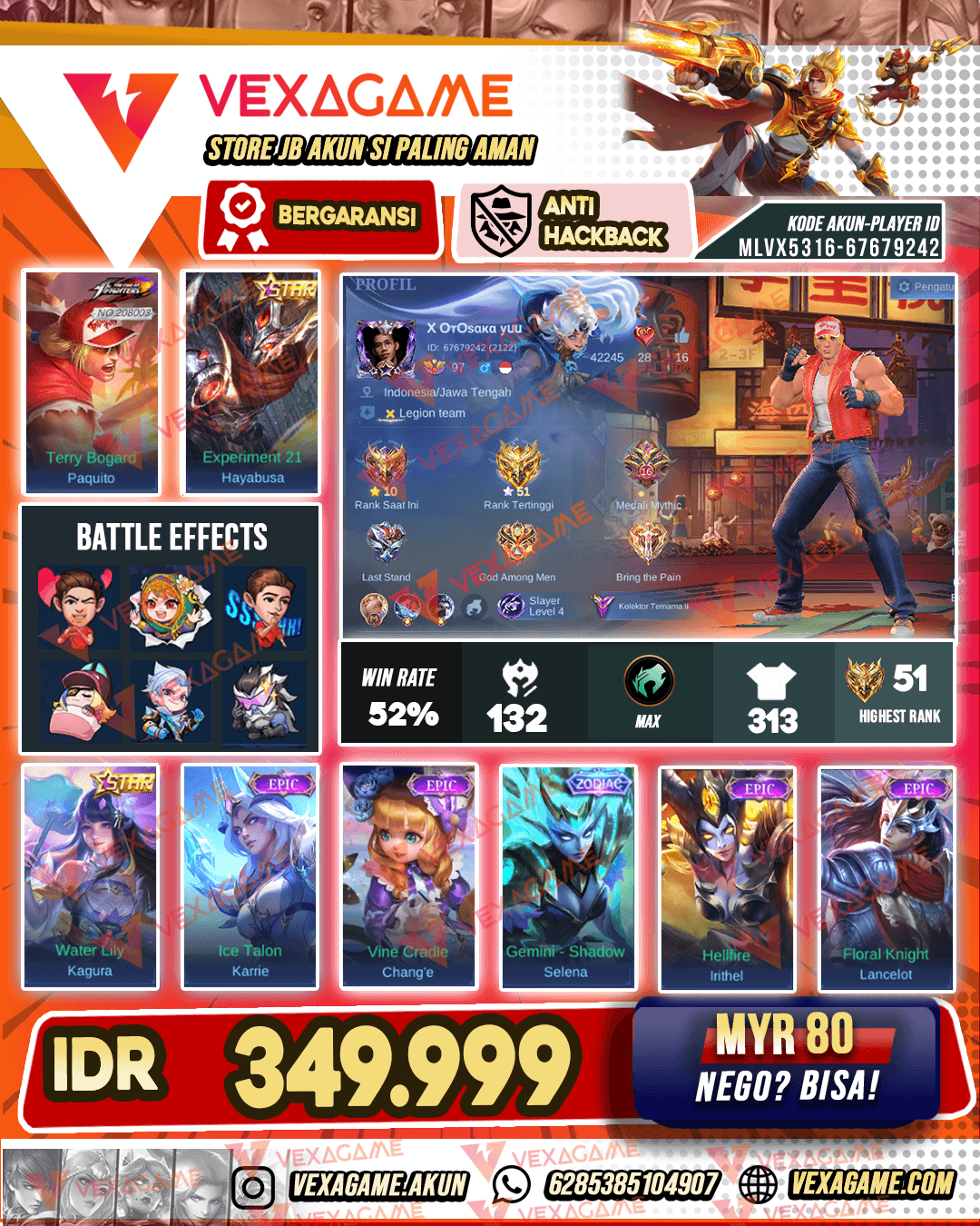 Paquito KOF | Hayabusa Annual Star | Emblem + Hero MAX