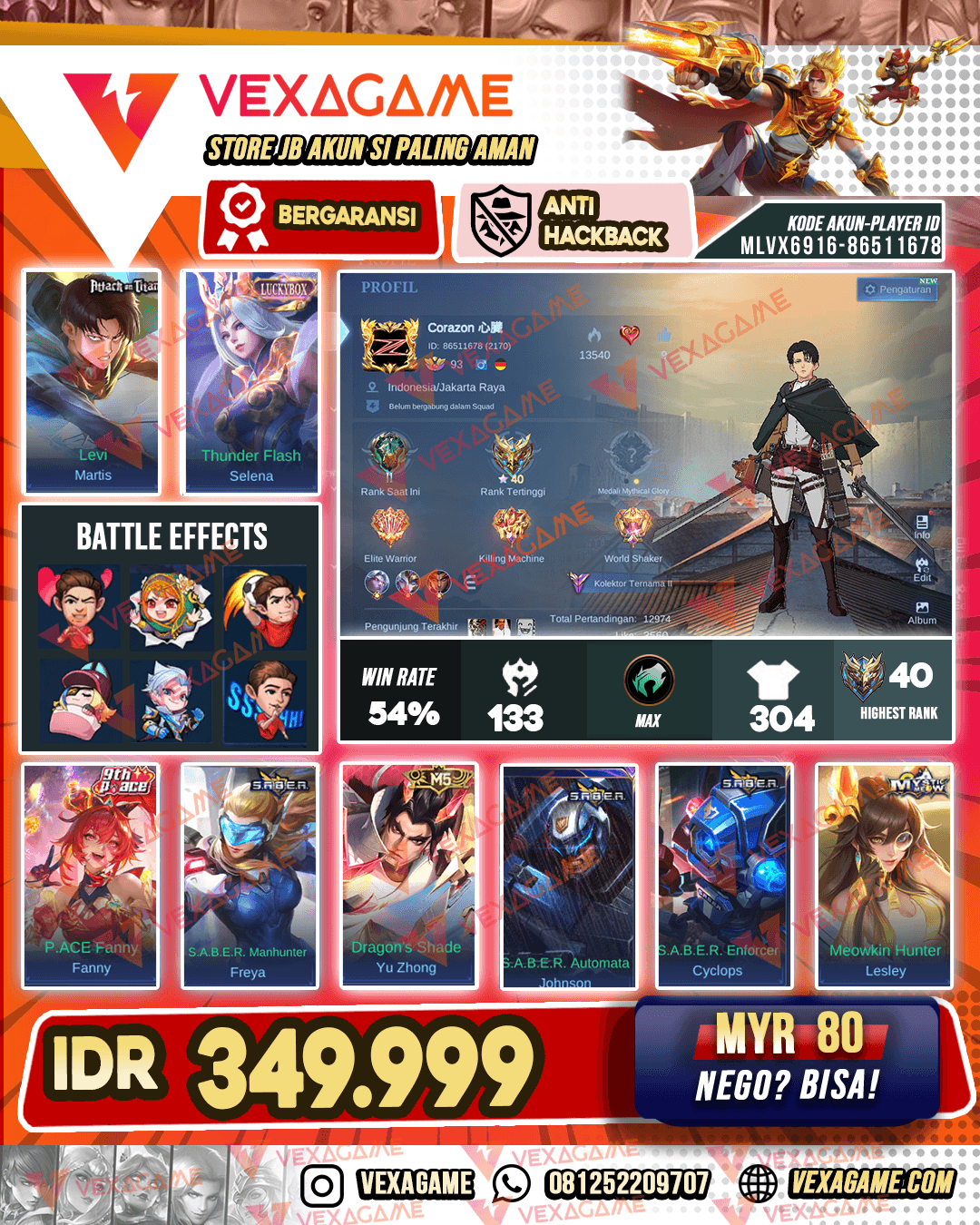 Martis AOT | Selena Luckybox | Yuzhong M5 | Emblem & Hero MAX