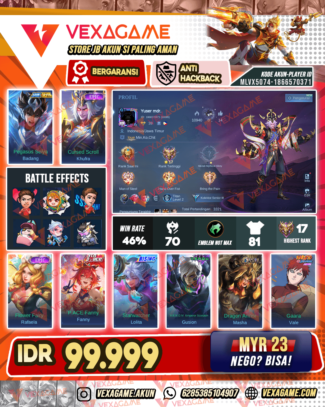 Khufra Epic X Badang Saint Seiya