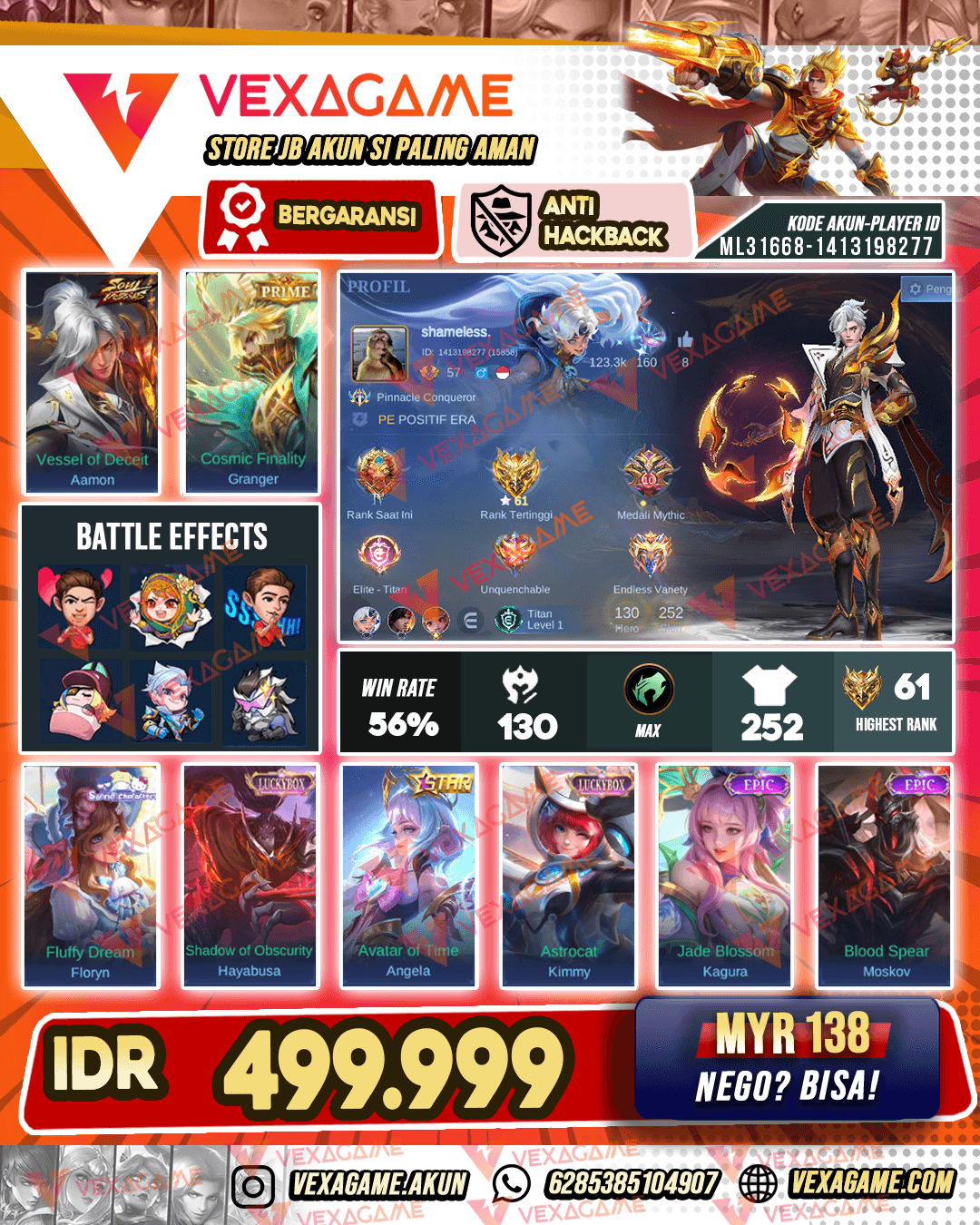 Aamon Soul Vessels | Granger Prime | Floryn Sanrio | 2 Luckybox | Angela Annual Star | Emblem MAX