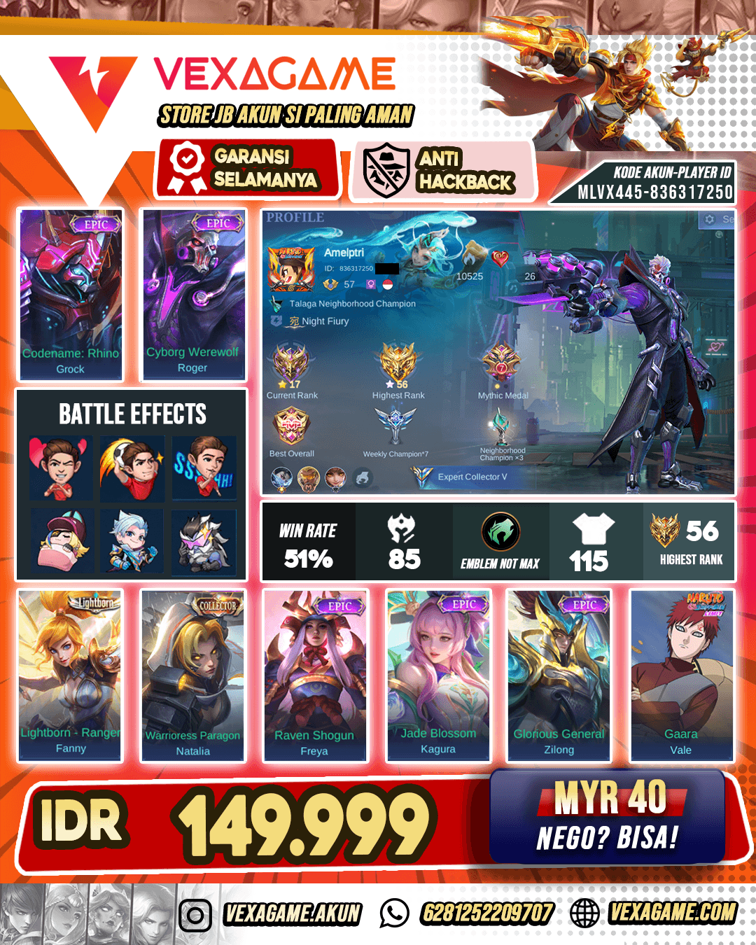 Roger Epic Murah