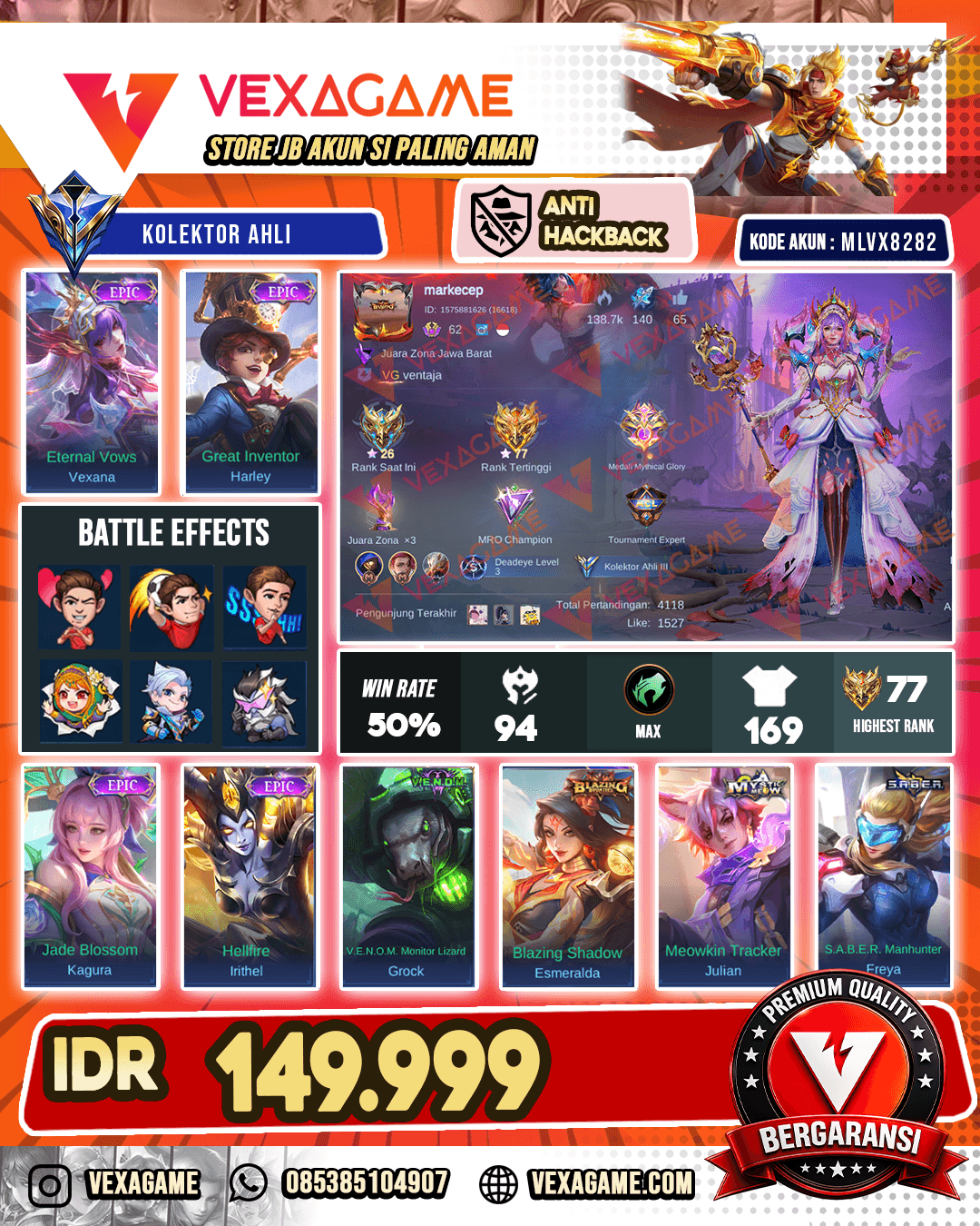 Vexana Epic X Harley Epic