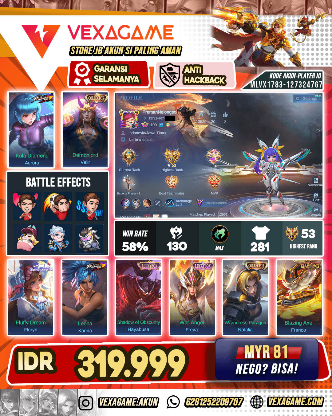 Valir Collector X Aurora KOF X Hayabusa Luckybox