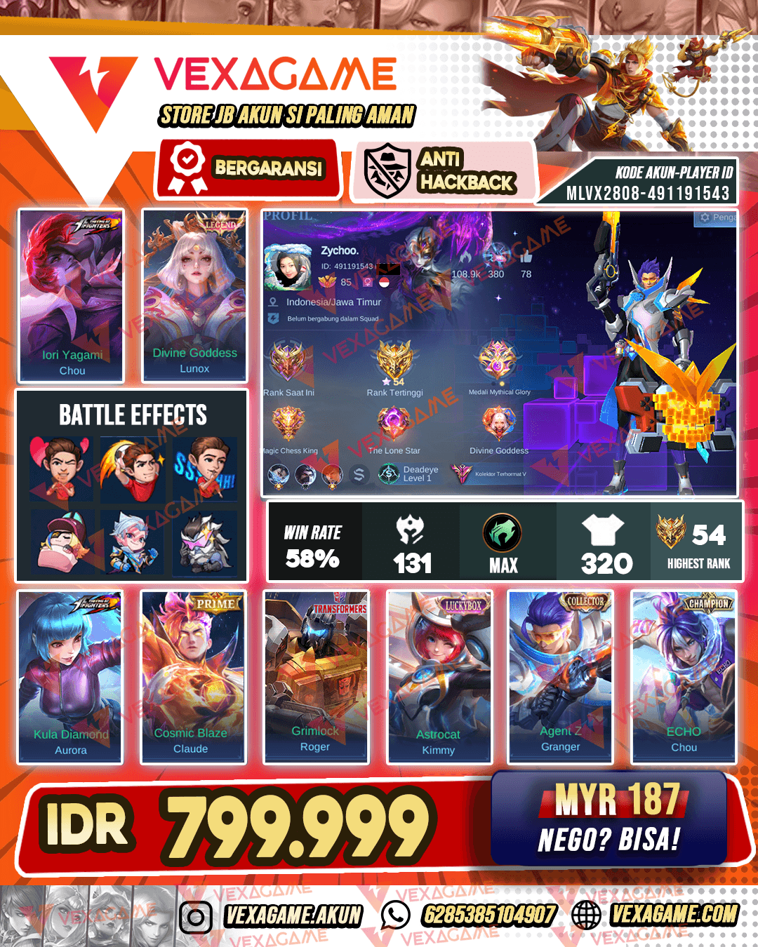 Lunox Legend | Granger Collector | Chou KOF & Aurora KOF | Popol Kupa Transformers | Embelm MAX & Hero MAX