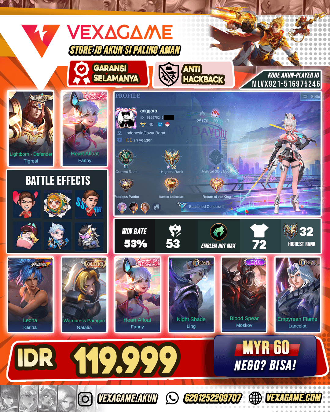 Fanny Valentine | Jungler Abis