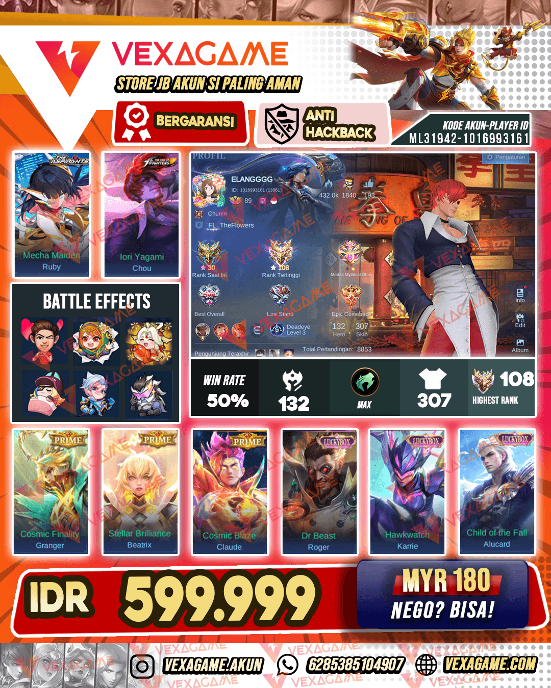 Chou KOF | Ruby Asphirant | Kolektor Terhormat Murah