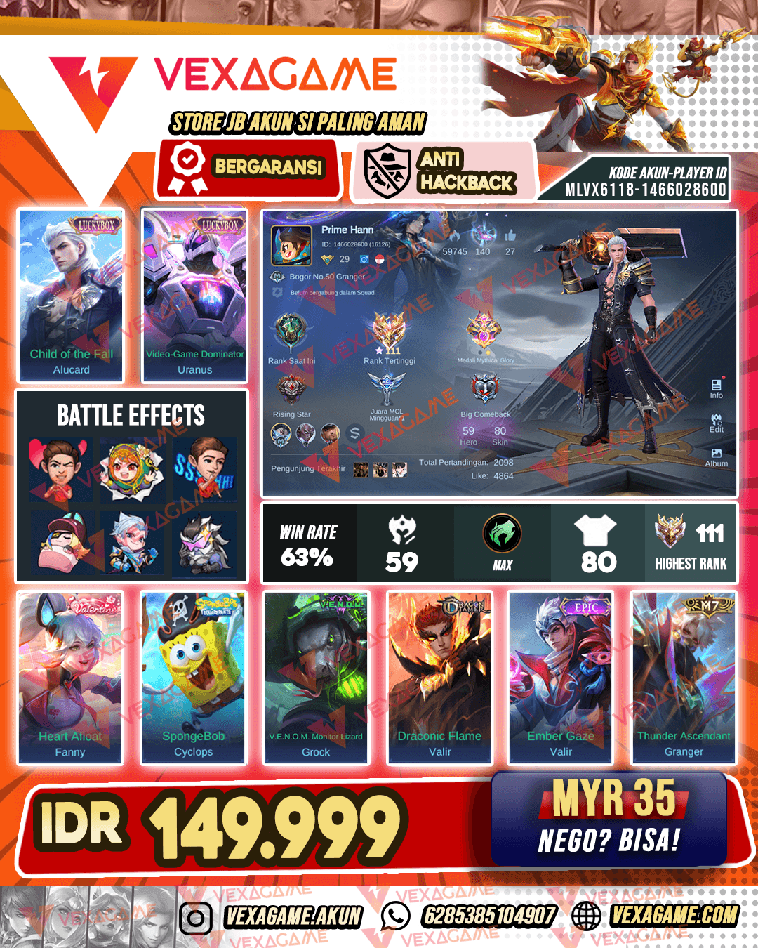 Alucard Luckybox X Uranus Luckybox | Ex Immortal