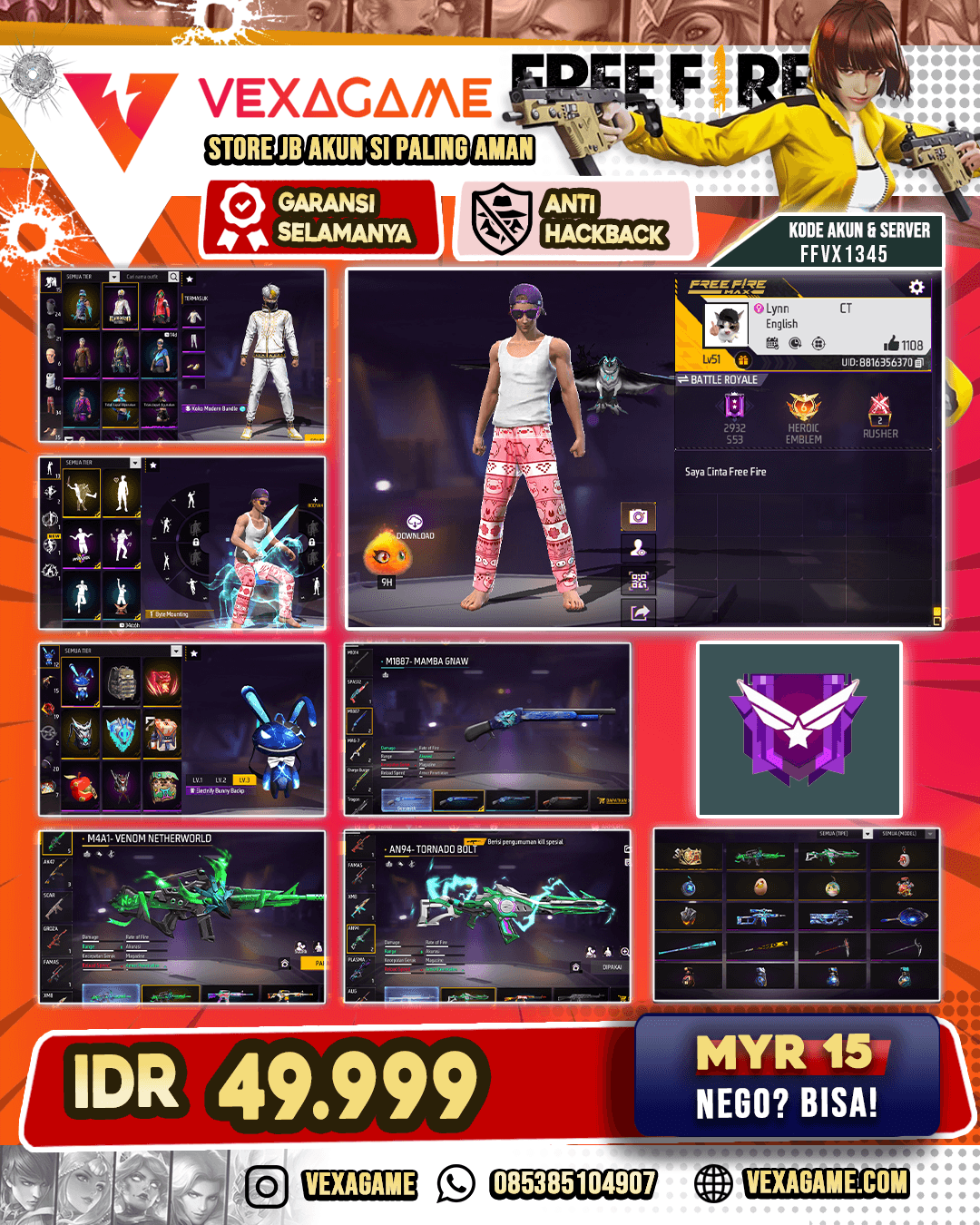 M4A1 - VENOM NETHERWORL | AN94 - TORNADO BOLT | VAULT OTW 50 | SG MAMBA