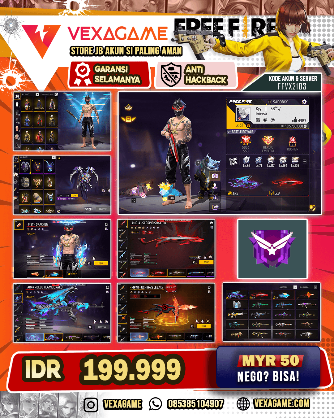 2 Evo Otw Gemuk  | 1 Tinju Max | SG Rasa | Vault 300+ | Senjata 300+ | Katana On