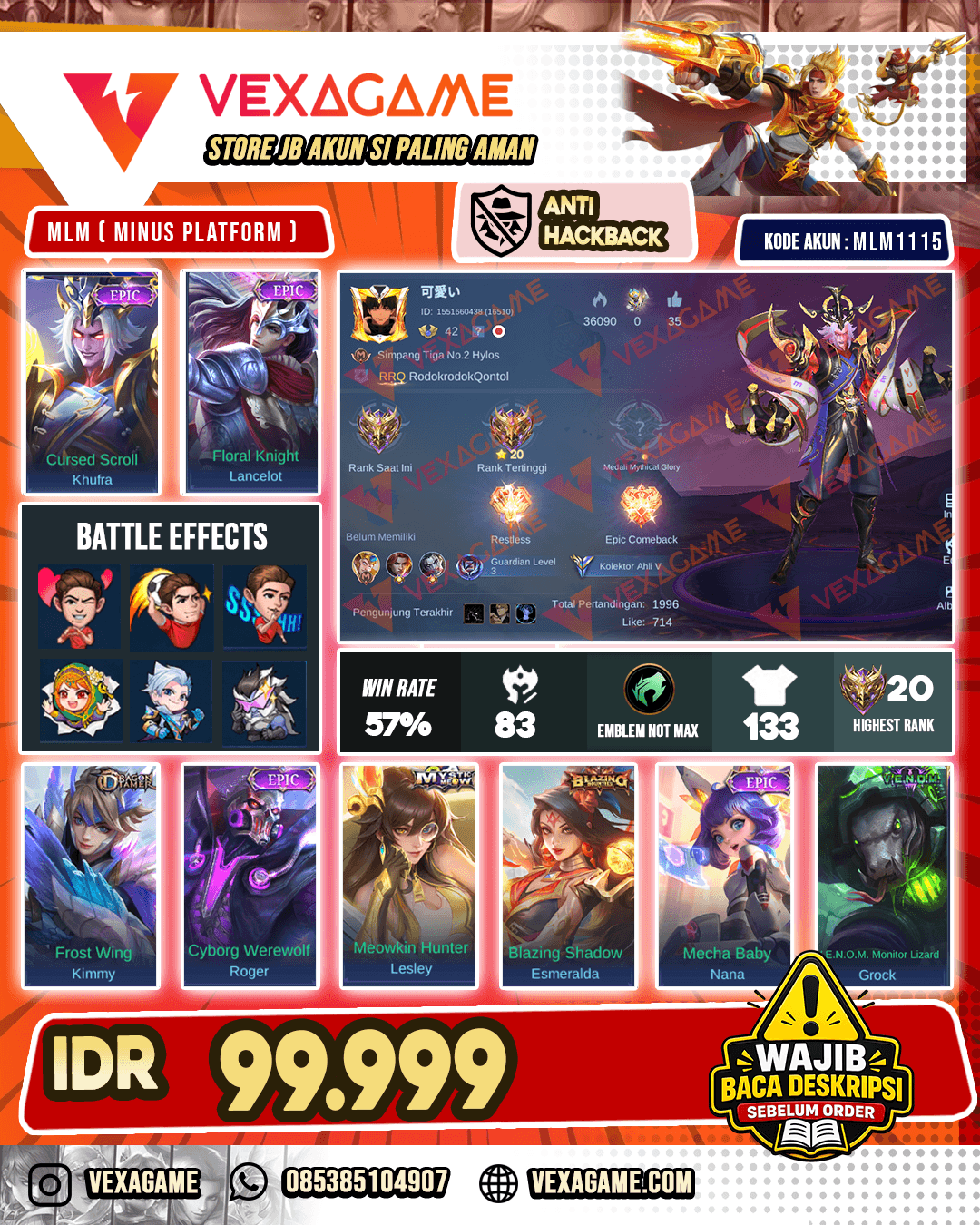 Khufra Epic X Lancelot Epic